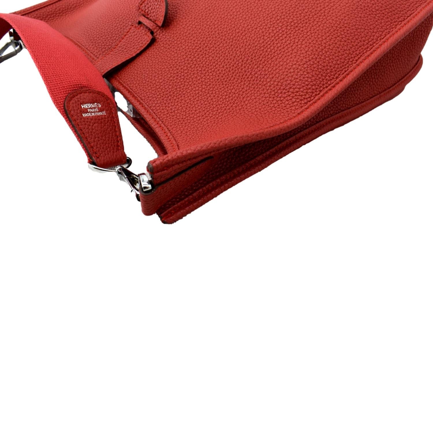 Hermes Red Clemence Evelyne III GM Crossbody Bag – Encore Plus