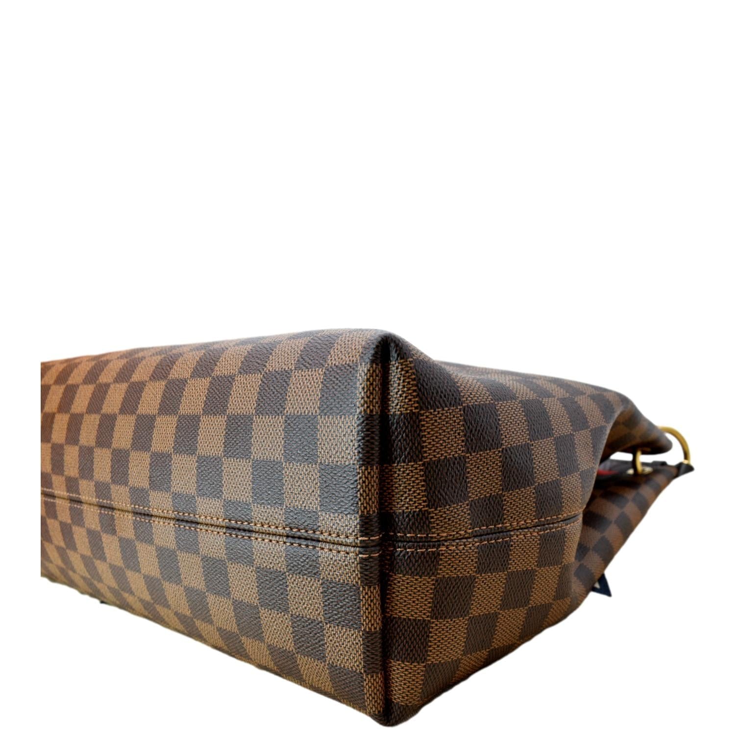 Louis Vuitton Damier Ebene monogram Brown Leather ref.384141