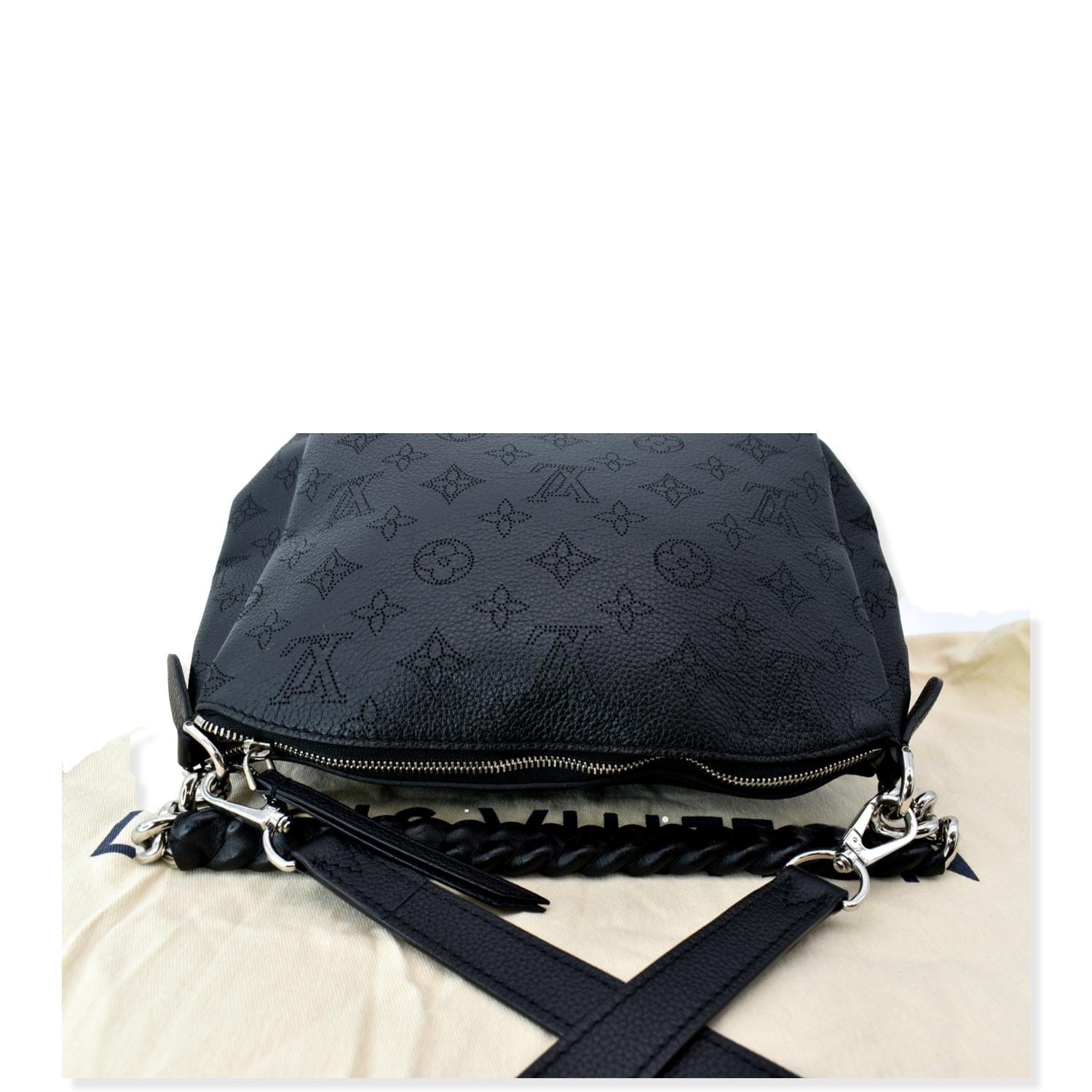 Louis Vuitton LOUIS VUITTON Scala Shoulder Bag Monogram Mahina Leather Noir  M80093