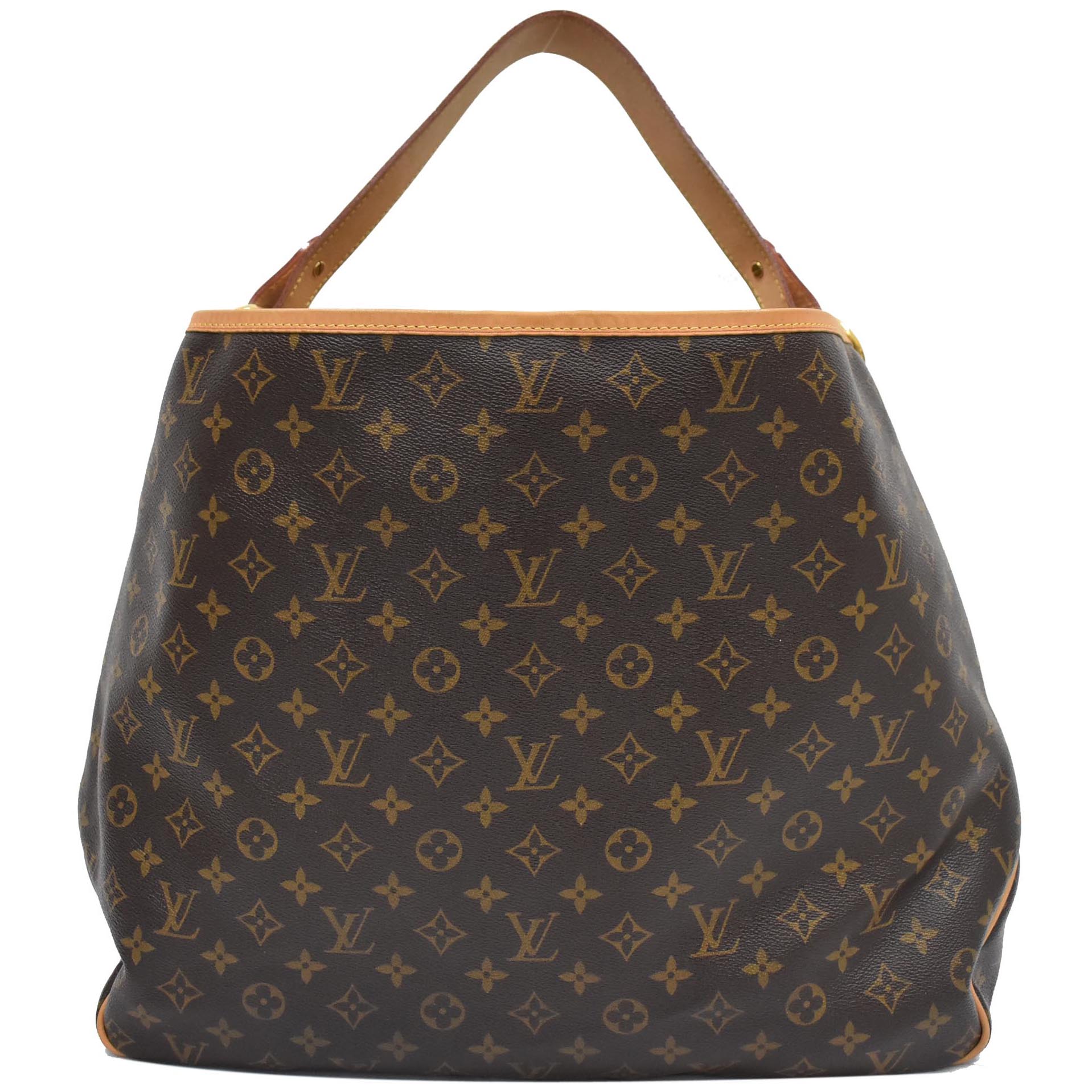 Louis+Vuitton+e+Shoulder+Bag+GM+Brown+Canvas+Printed for