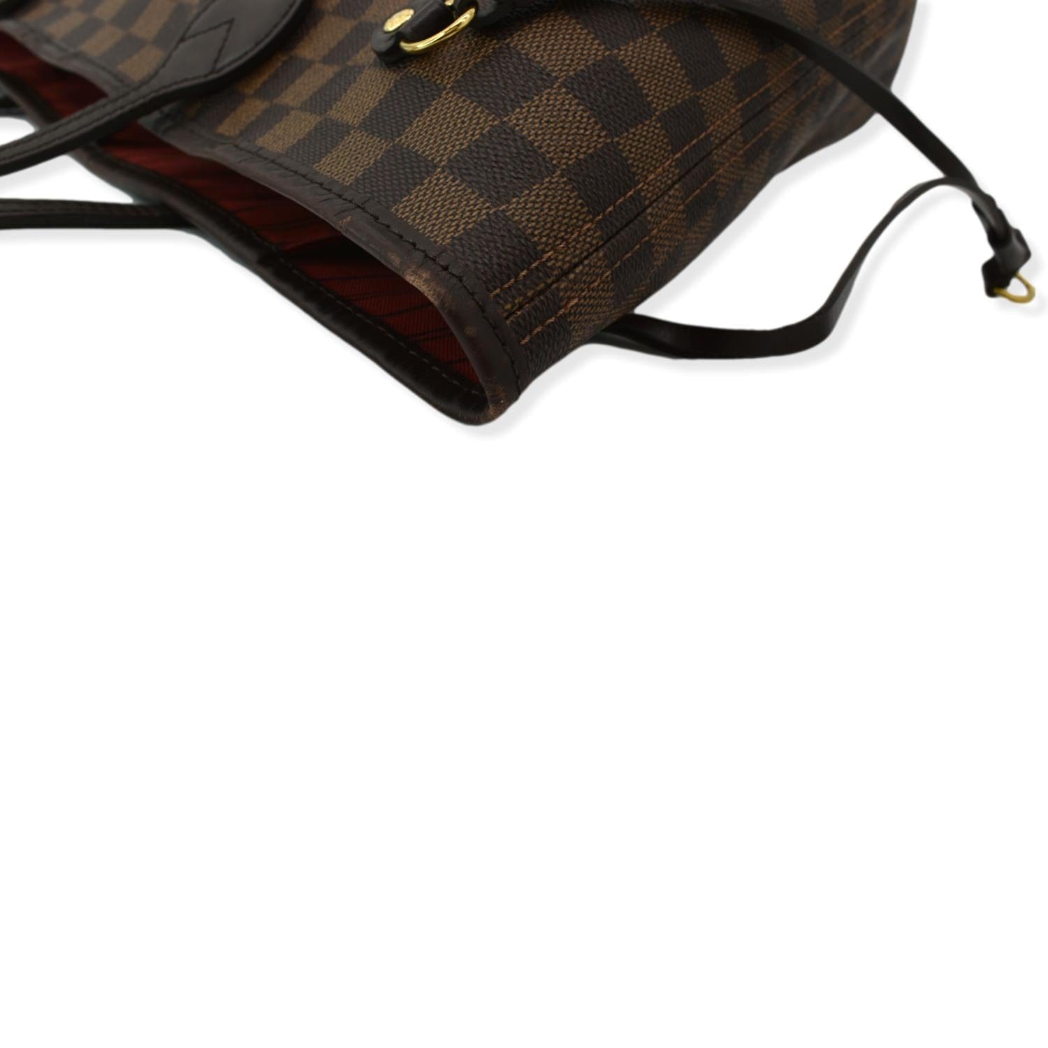 Neverfull leather tote Louis Vuitton Brown in Leather - 24481199