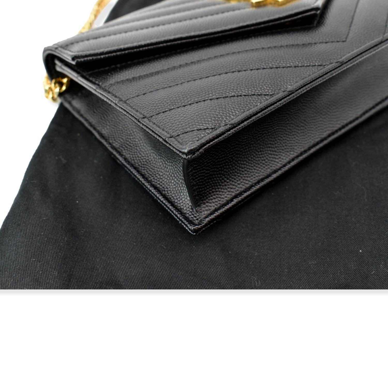 Saint Laurent Monogram Envelope Wallet on Chain - Black Crossbody Bags,  Handbags - SNT280158