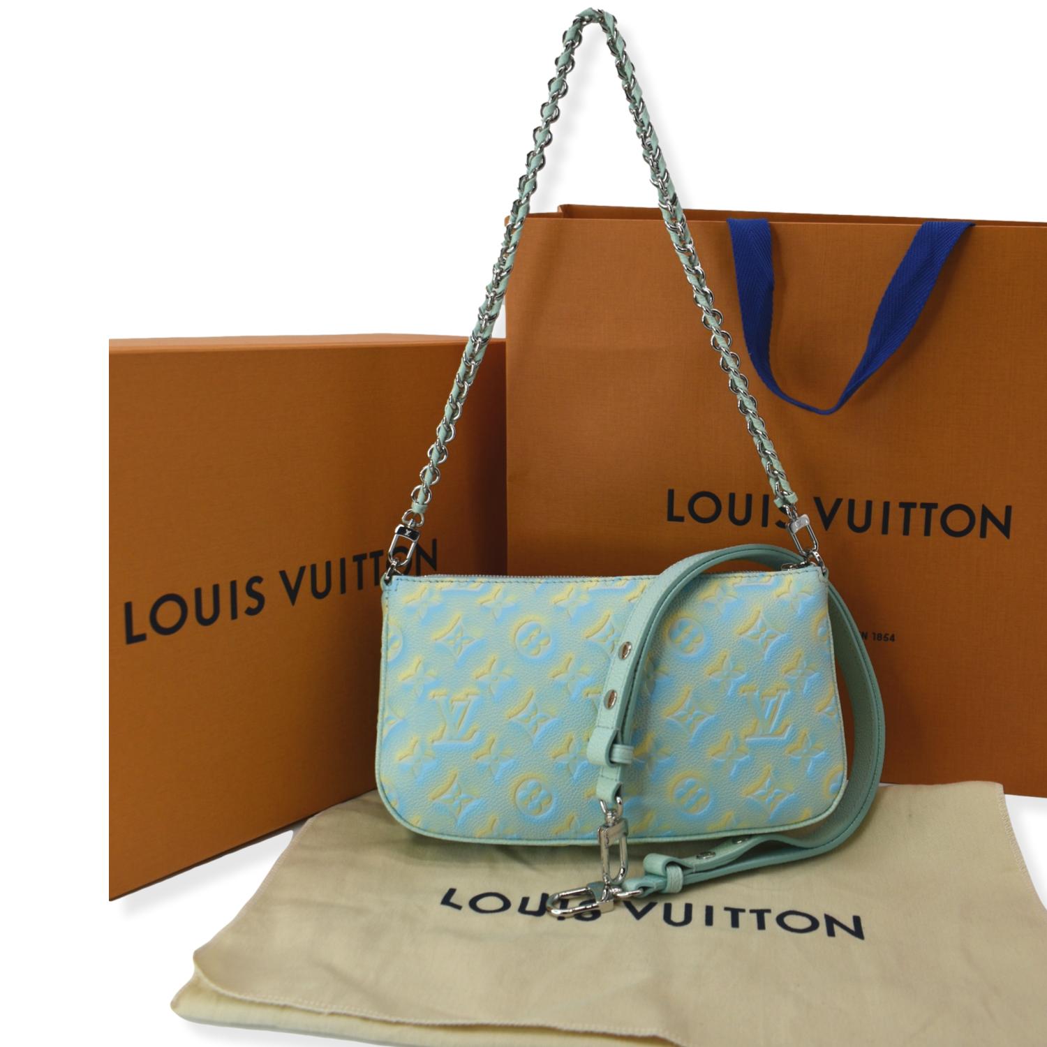 Louis Vuitton Green, Pattern Print Multi-Pochette Accessoires Shoulder Strap & Coin Purse