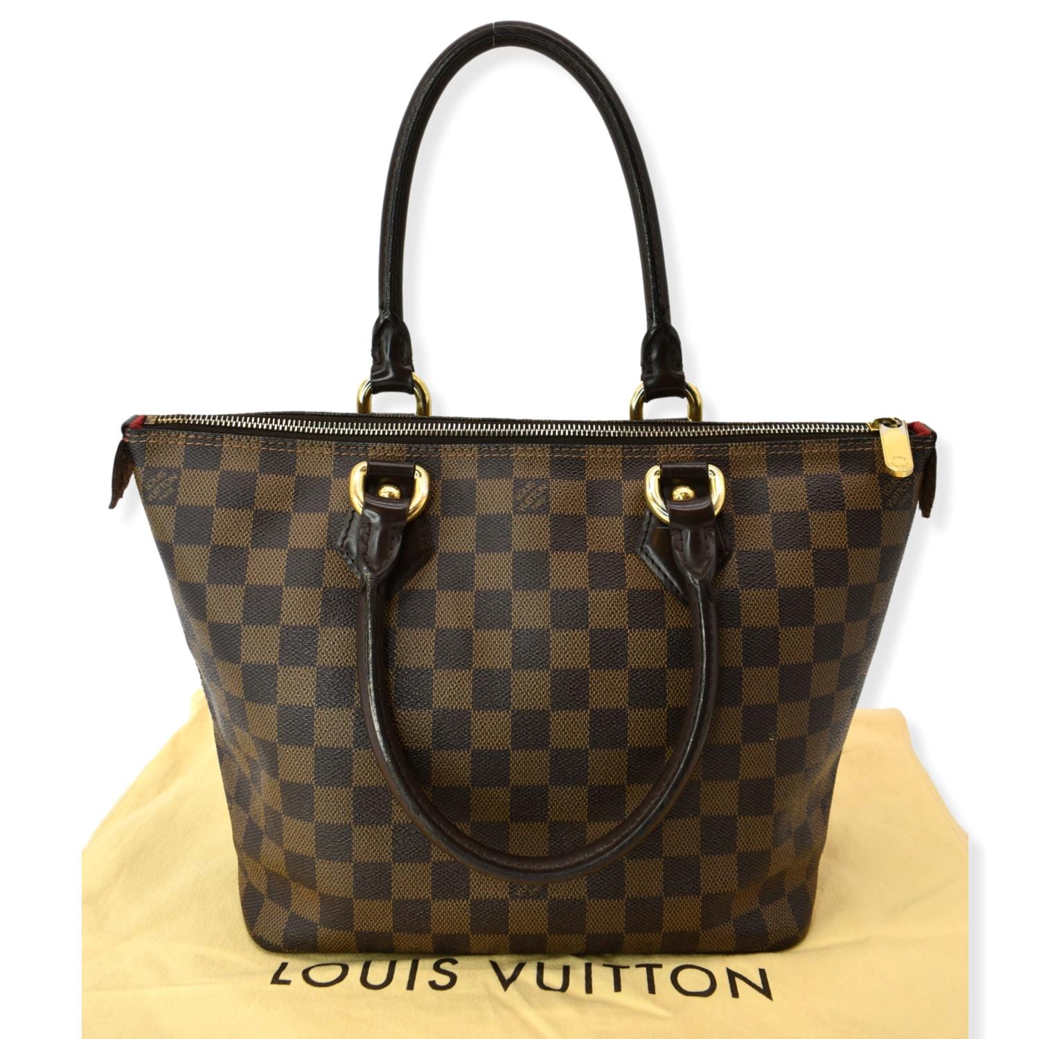 LOUIS VUITTON Saleya PM Shoulder Bag Damier Azur Leather White N51186  85BX144