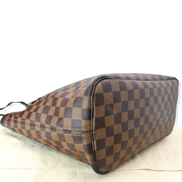 LOUIS VUITTON Neverfull MM Damier Ebene Shoulder Tote Bag Brown