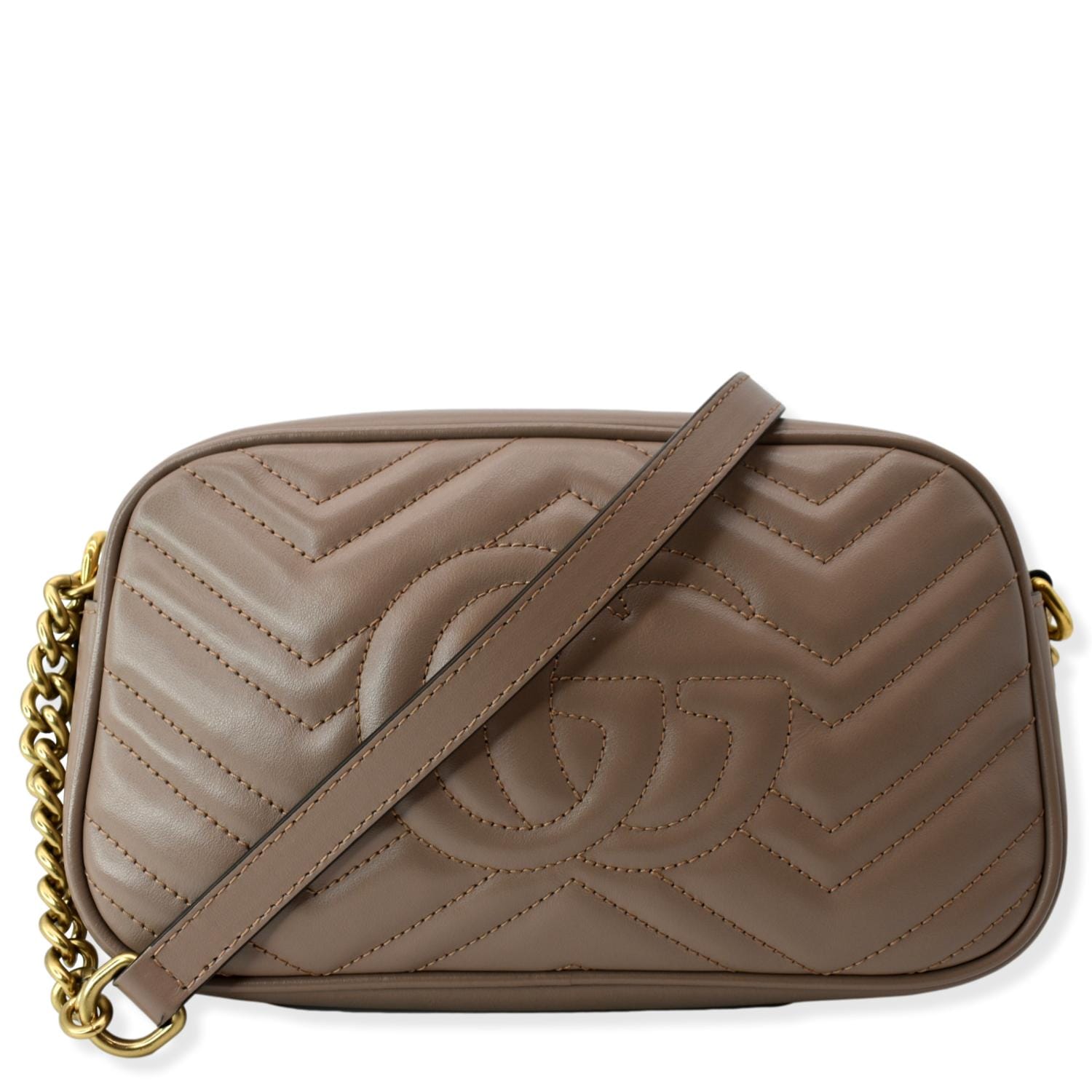 Leather crossbody bag Gucci Camel in Leather - 11819709