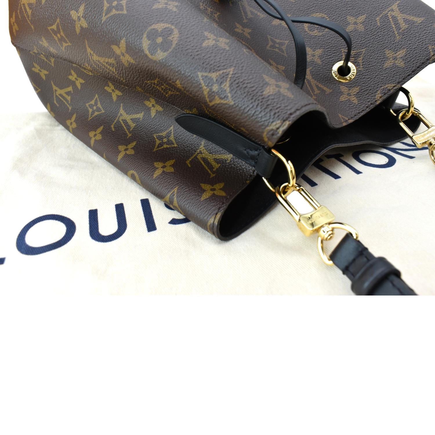 Louis+Vuitton+NeoNoe+Handbag+MM+Brown+Canvas for sale online