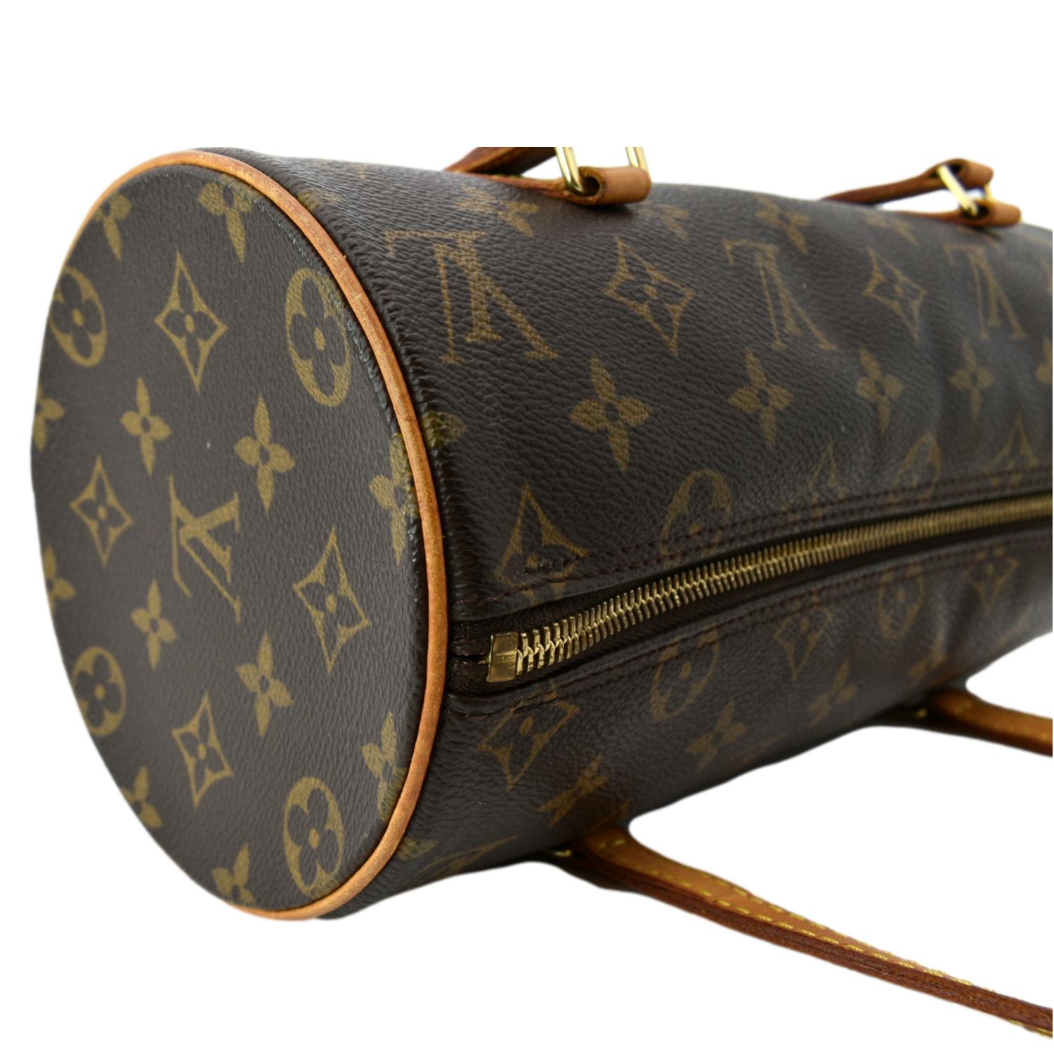 Louis Vuitton Brown Monogram Leather Medium Cylinder Satchel Bag