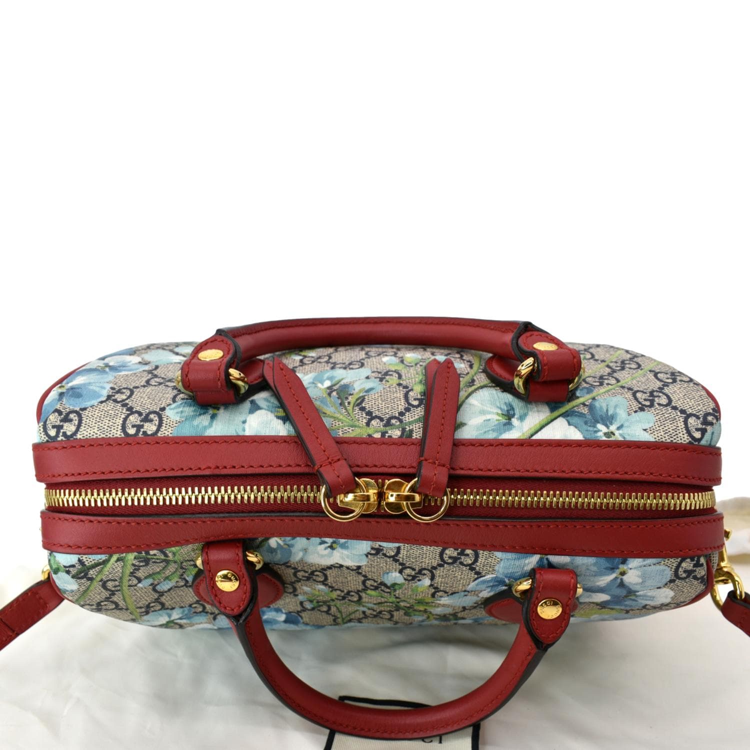 1pc Trendy Irregular Shape Boston Bag With Flower Print, Single