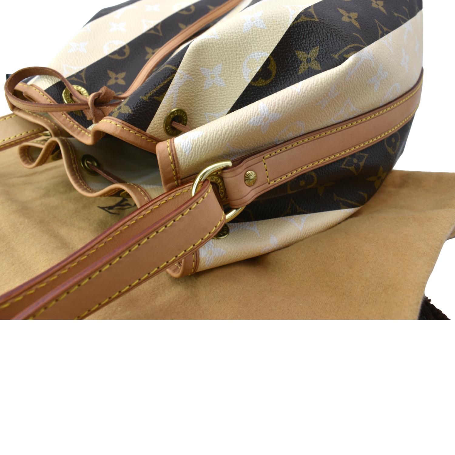 Louis Vuitton Petite Noe Drawstring Bag Monogram Rayures M40564