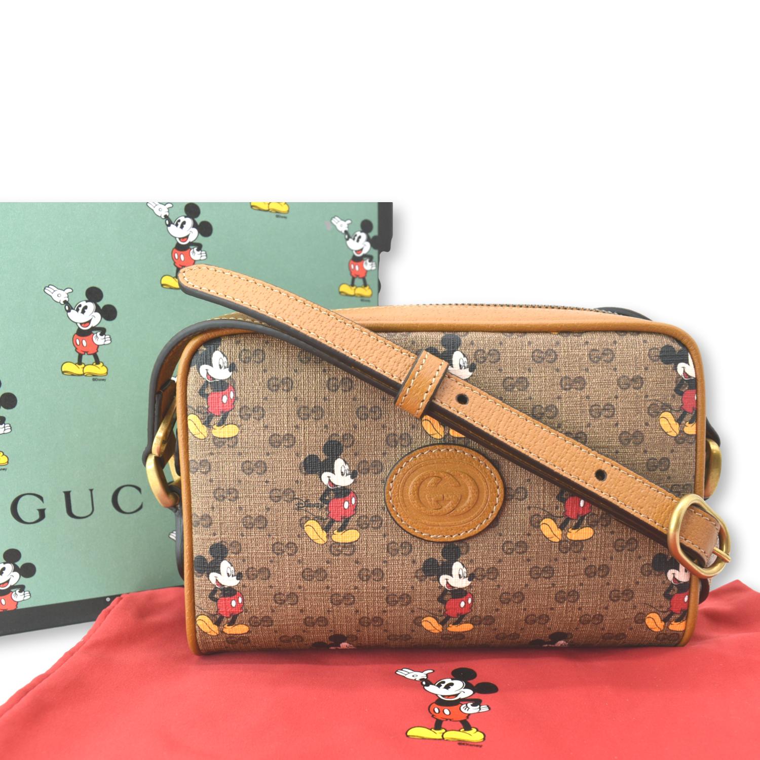Gucci x Disney Mini Vintage GG Supreme Monogram Mickey Mouse Bag - Neutrals  Crossbody Bags, Handbags - GDUIC20195