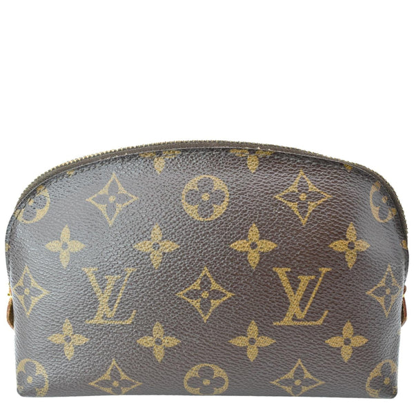 LOUIS VUITTON Monogram Canvas Cosmetic Pouch Brown