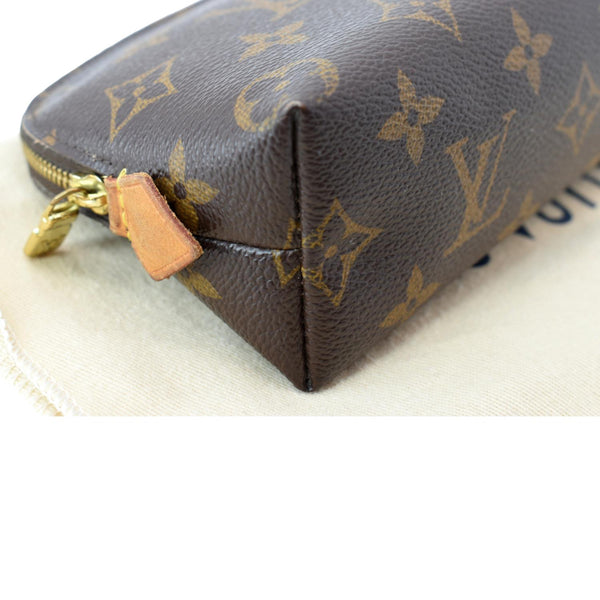 LOUIS VUITTON Monogram Canvas Cosmetic Pouch Brown