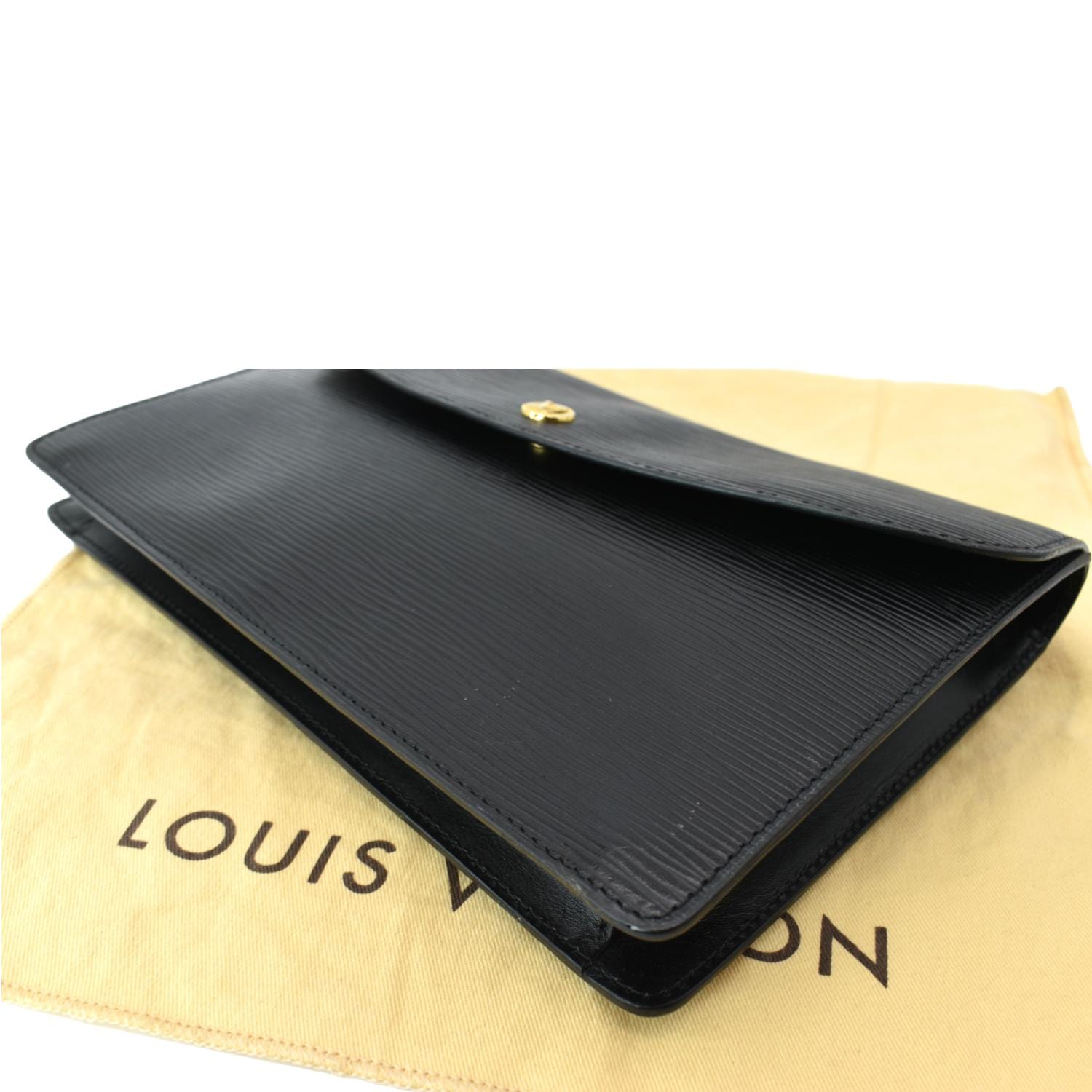 Louis Vuitton Black Epi Leather Sac Montaigne Satchel Louis Vuitton