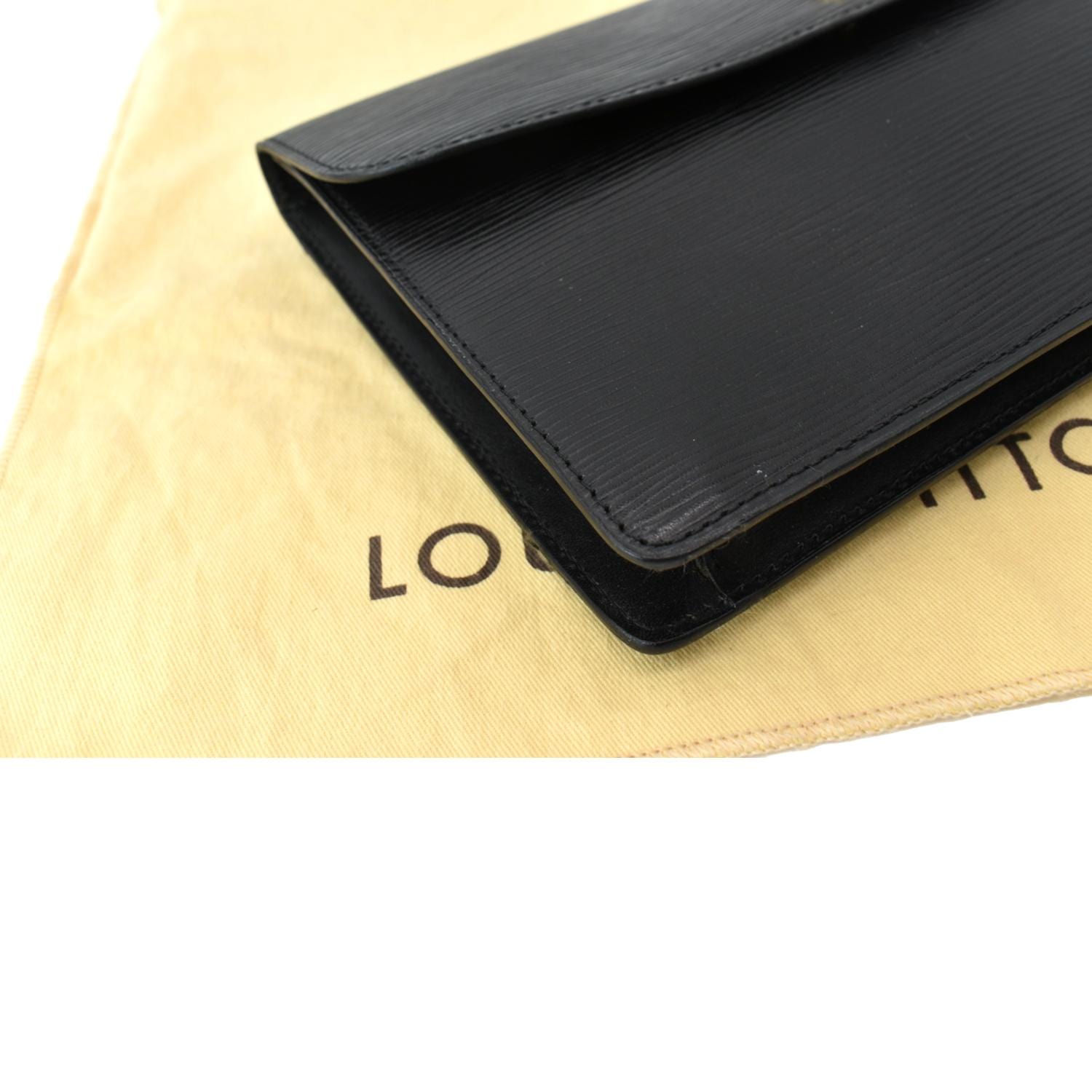 Louis Vuitton Black Epi Leather Pochette Homme Clutch Louis