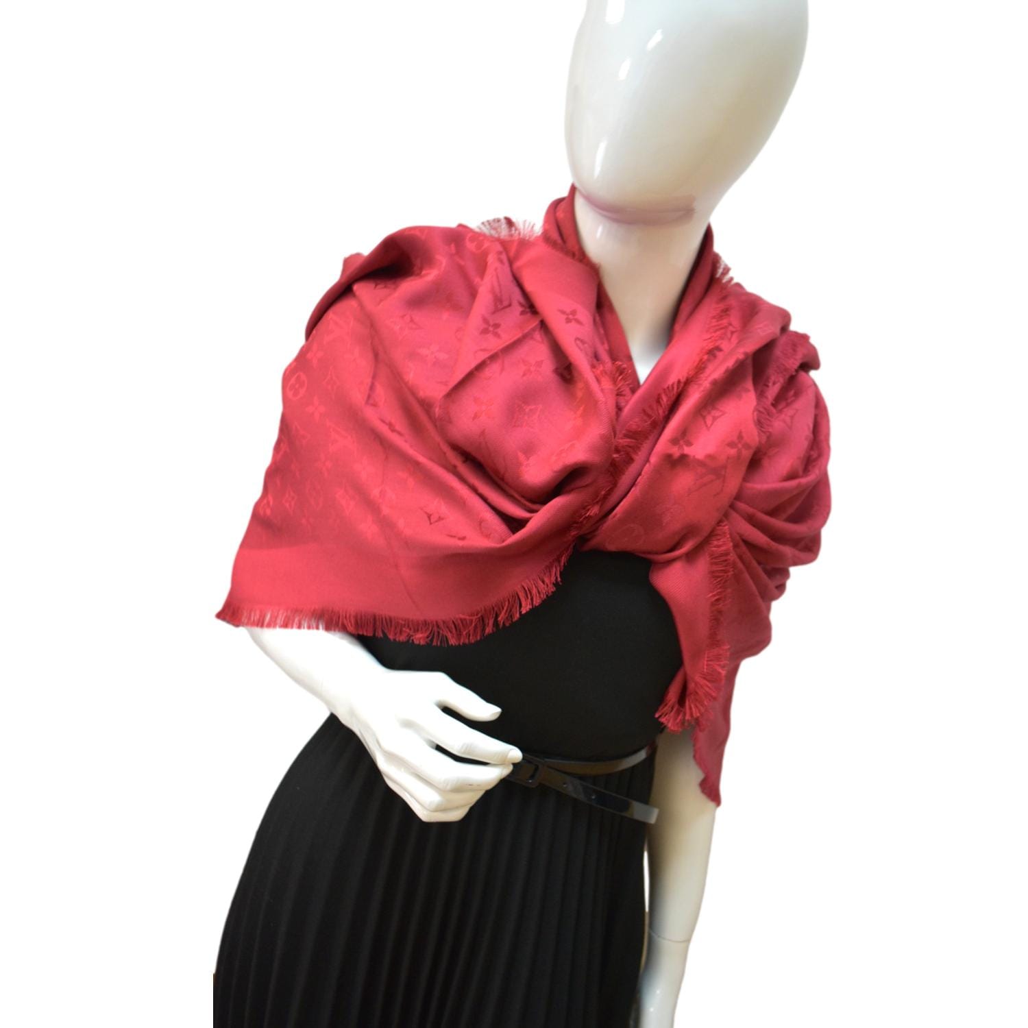 Louis Vuitton Women Red Monogram Side Wool Coat Size FR 38 IT 42 US 6 UK/AU  10