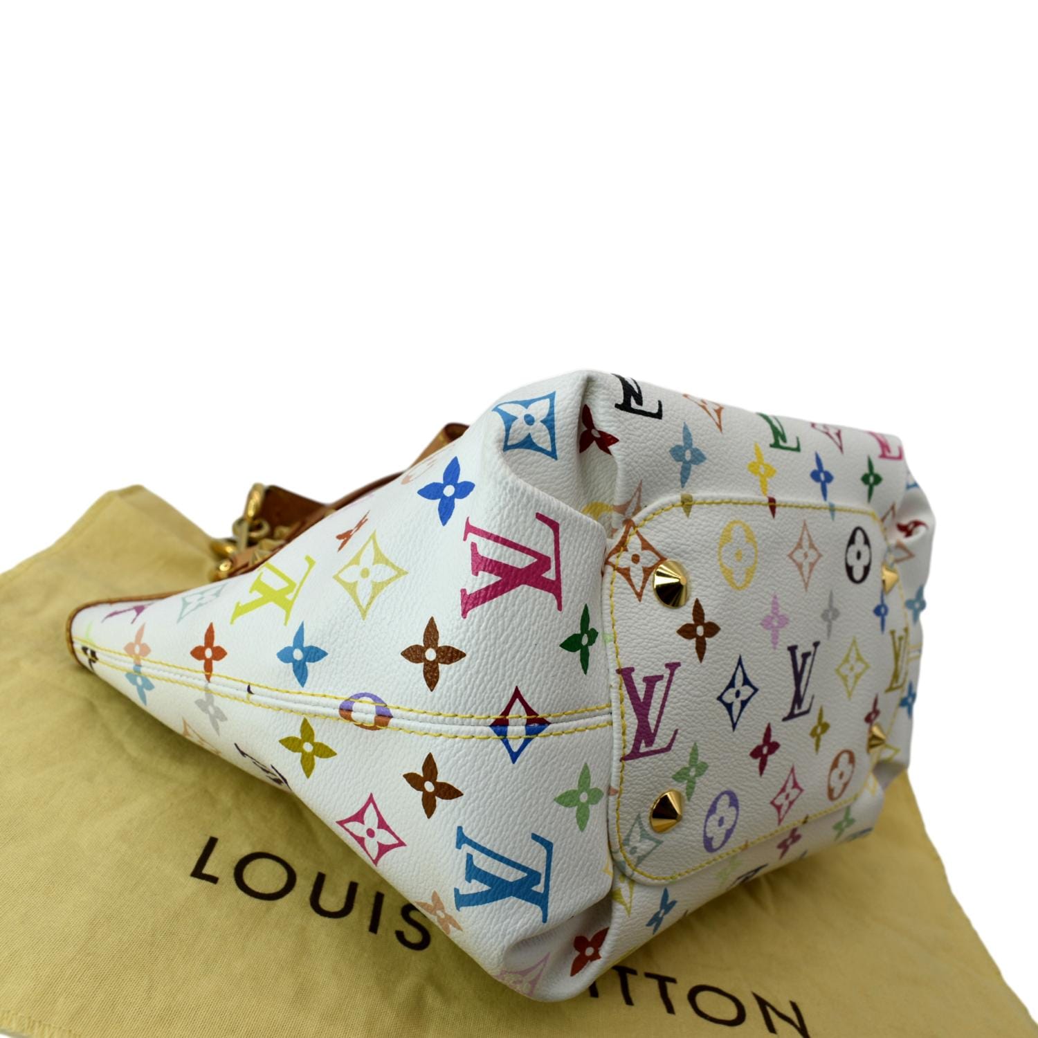 Vintage Louis Vuitton White Multicolor Monogram Mini Shoulder Bag