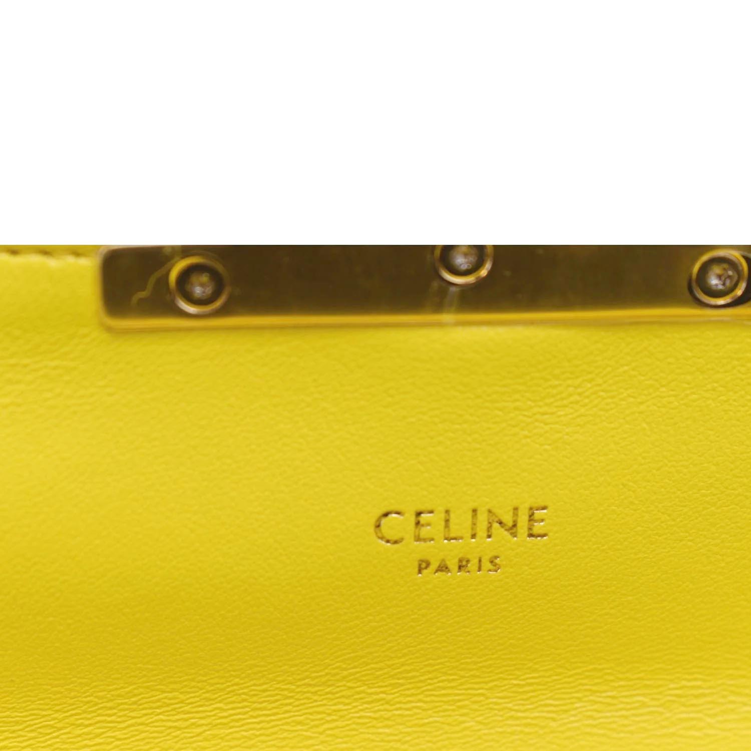 Celine Soft Trio Chain Clutch Bag, Mustard