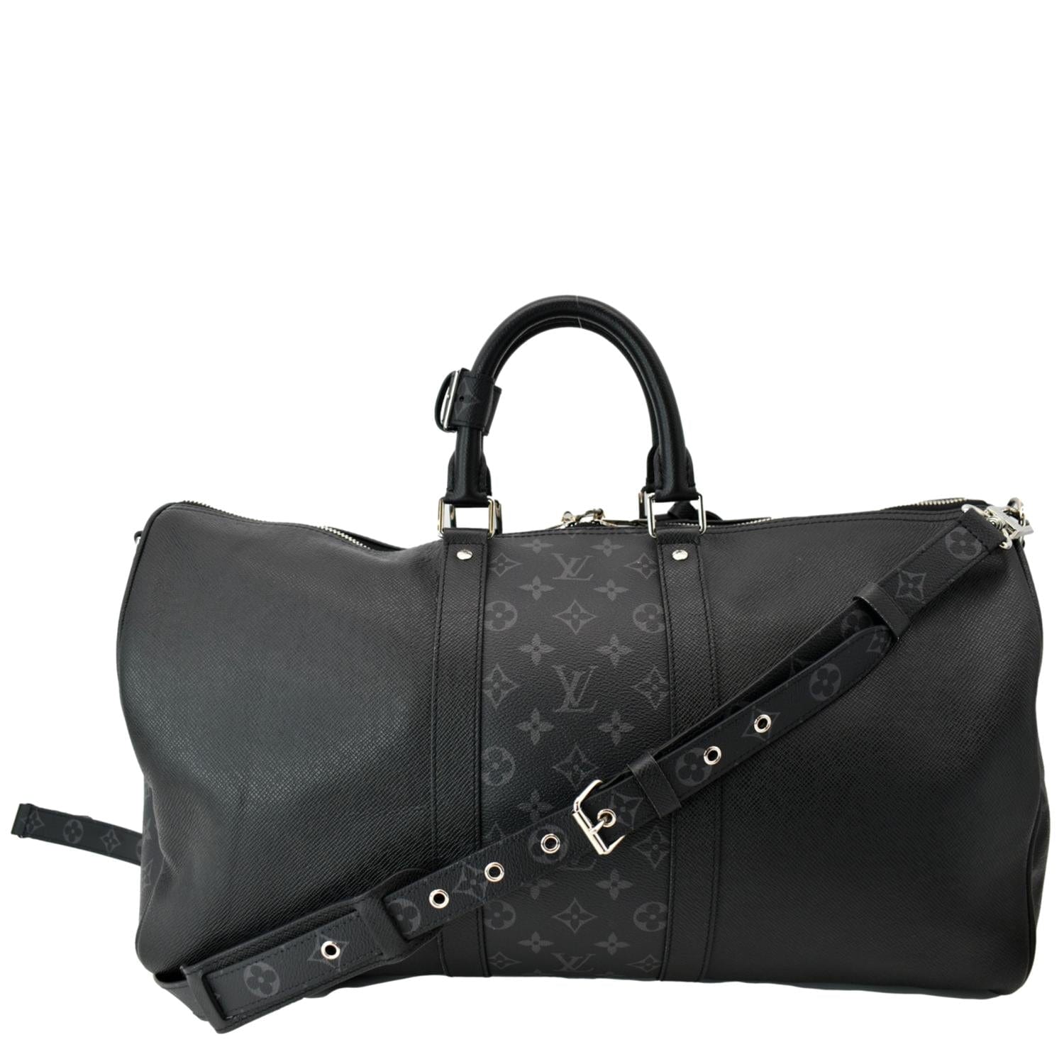 Louis Vuitton Keepall Bandouliere Taiga 50 Black/Rainbow in Taiga Leather