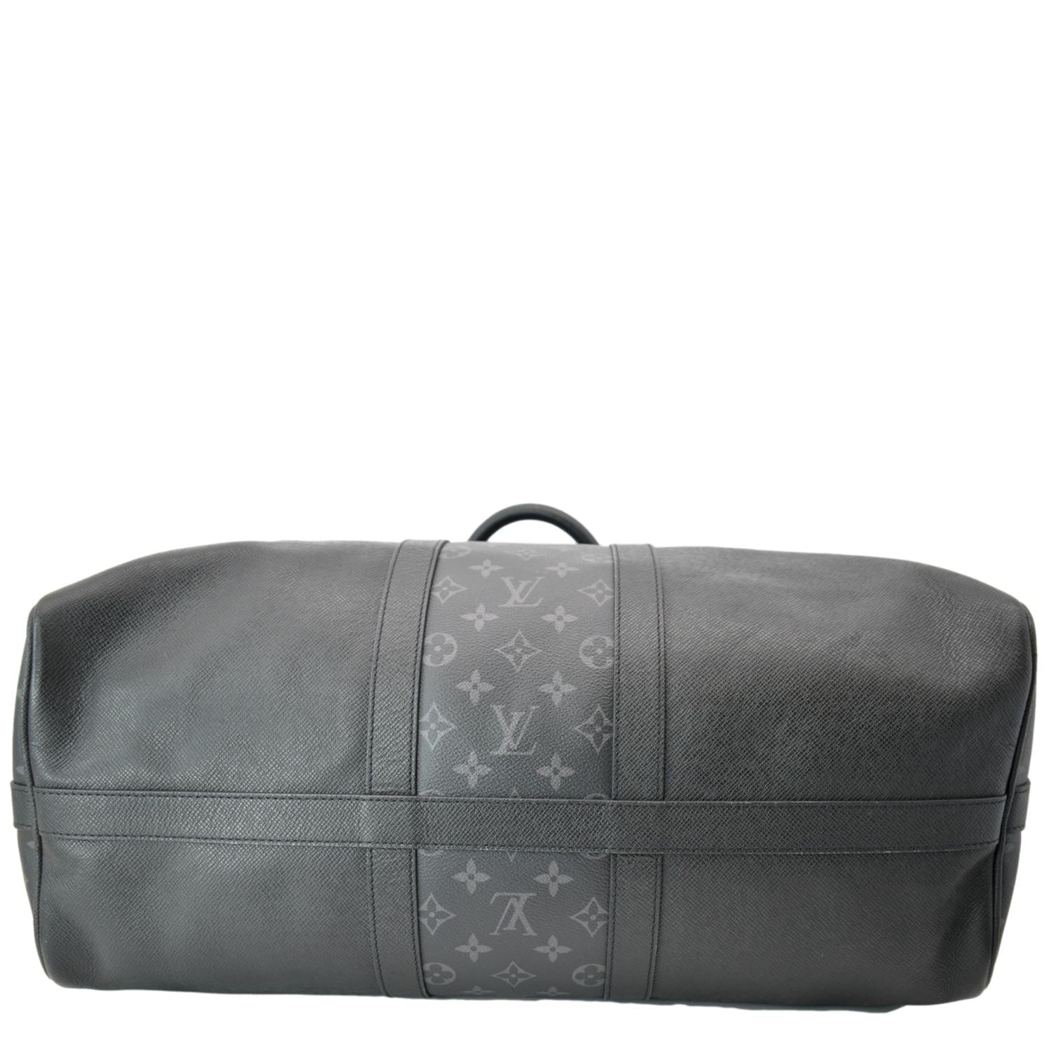 Louis Vuitton Keepall Bandouliere Monogram Eclipse Outdoor Split 50  Black/Silver in Coated Canvas/Leather