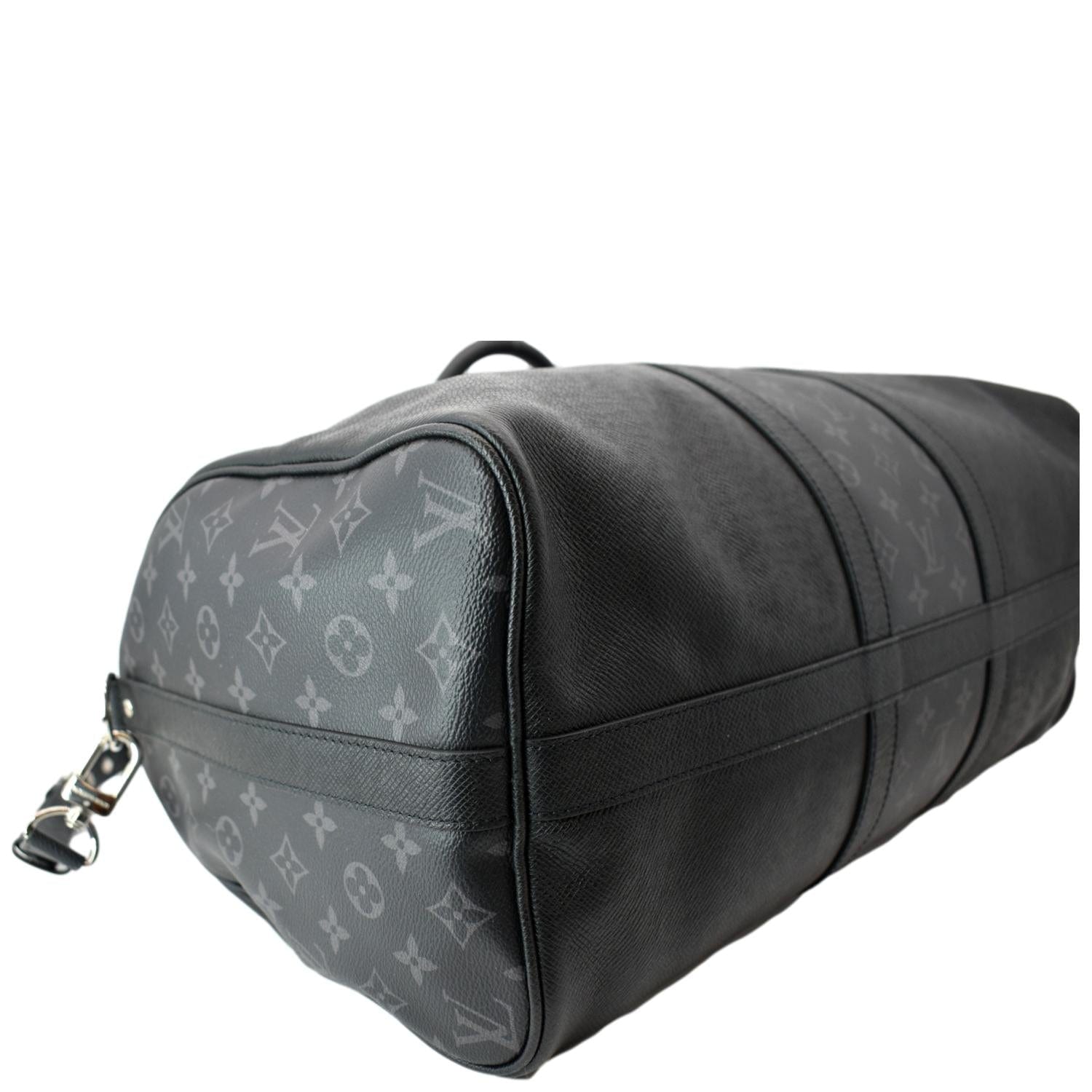 Louis Vuitton Climbing Keepall Bandouliere Bag Limited Edition Monogram Taurillon Leather with Acrylic 50 Gray