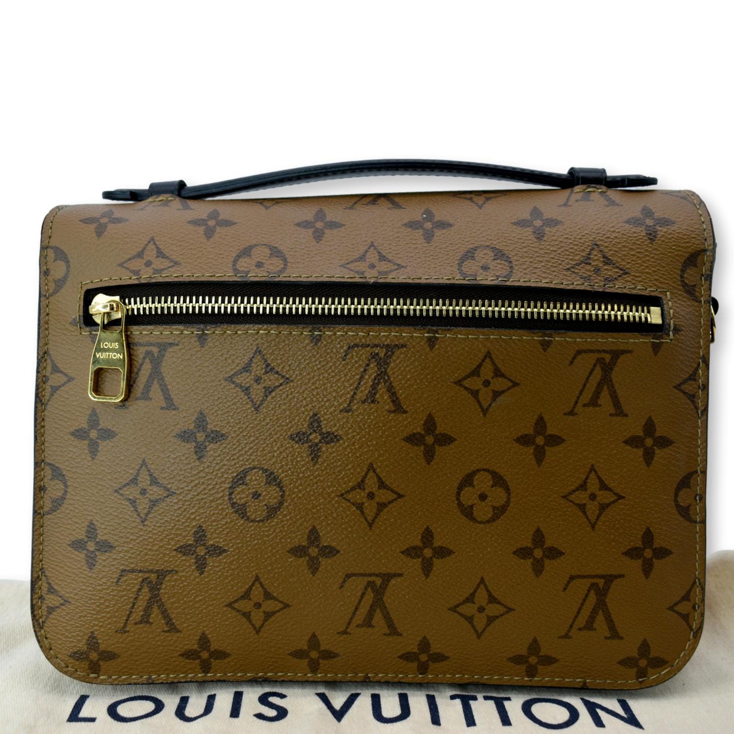 Louis Vuitton Braided Handle Pochette Metis Monogram Canvas Brown 2361461