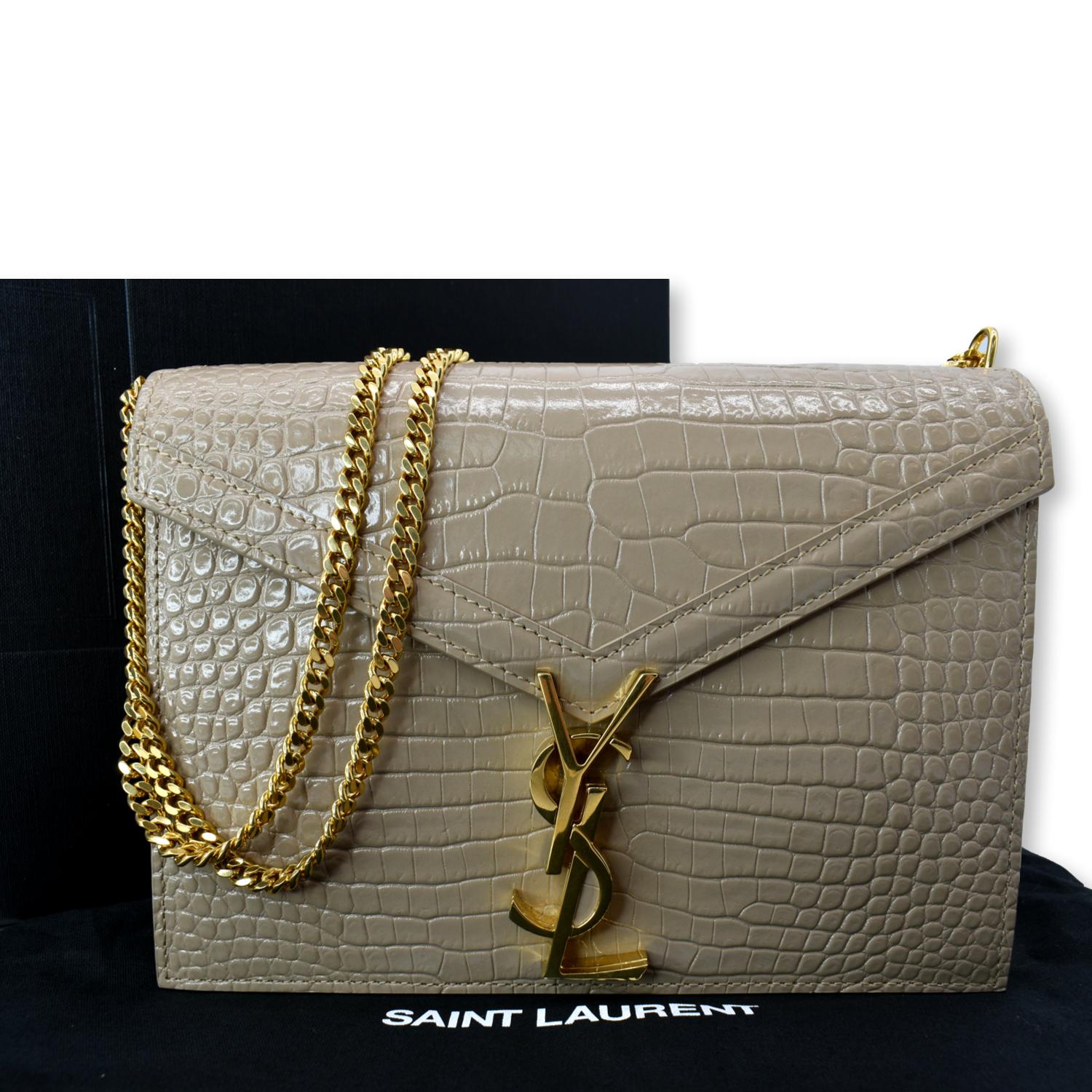 Saint Laurent Medium Envelope Bag In Tan - Dark Beige