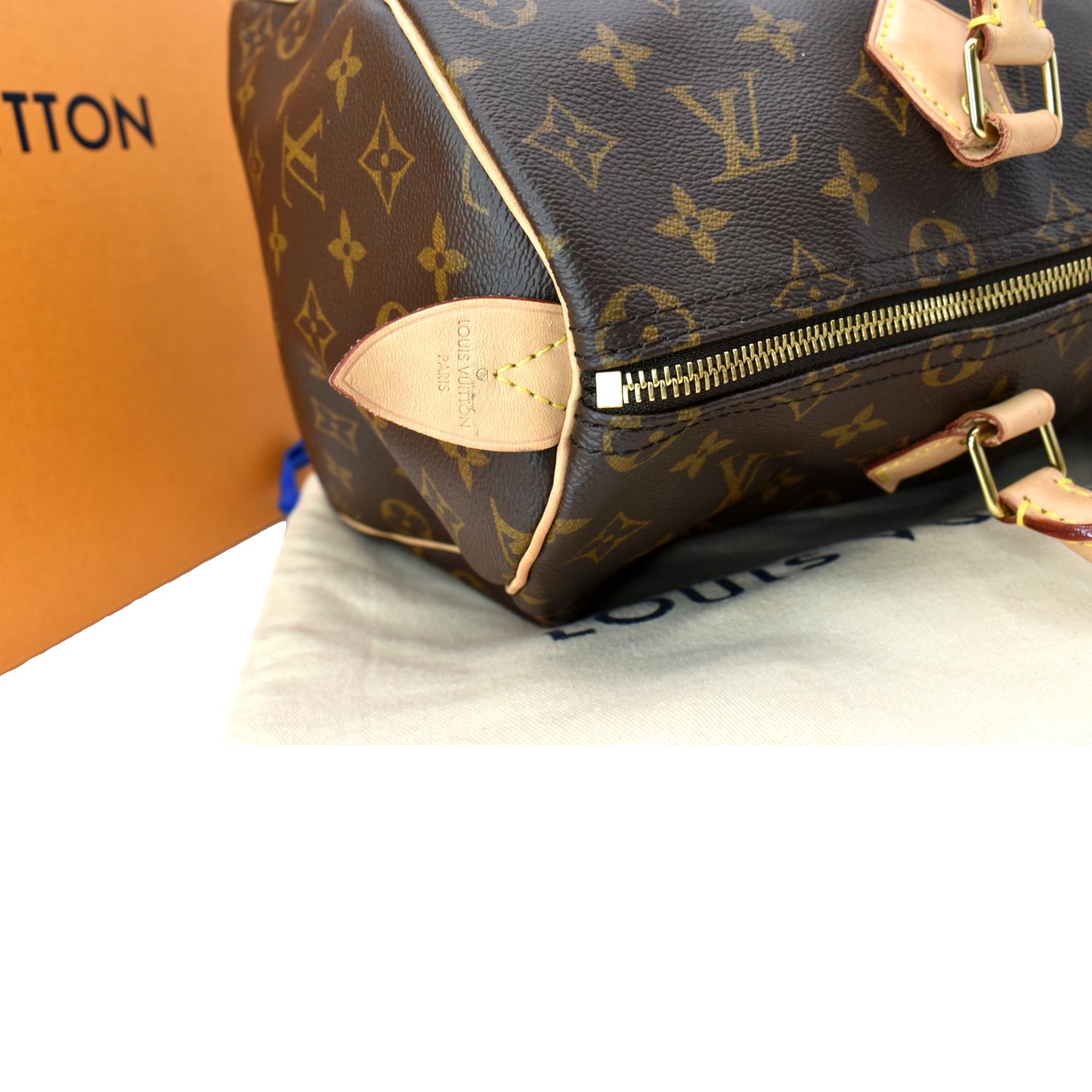 Authentic Louis Vuitton Speedy Handbag Monogram Canvas 35 Brown