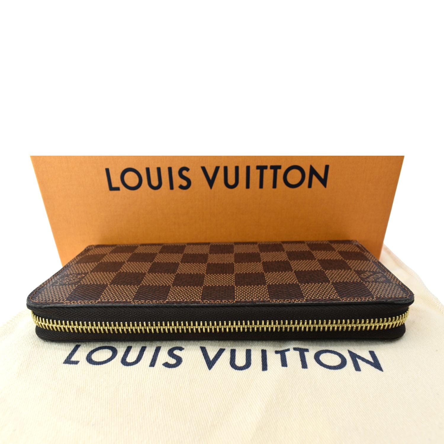 LOUIS VUITTON N60046 Damier Zippy Wallet Zip Around Long Wallet Brown