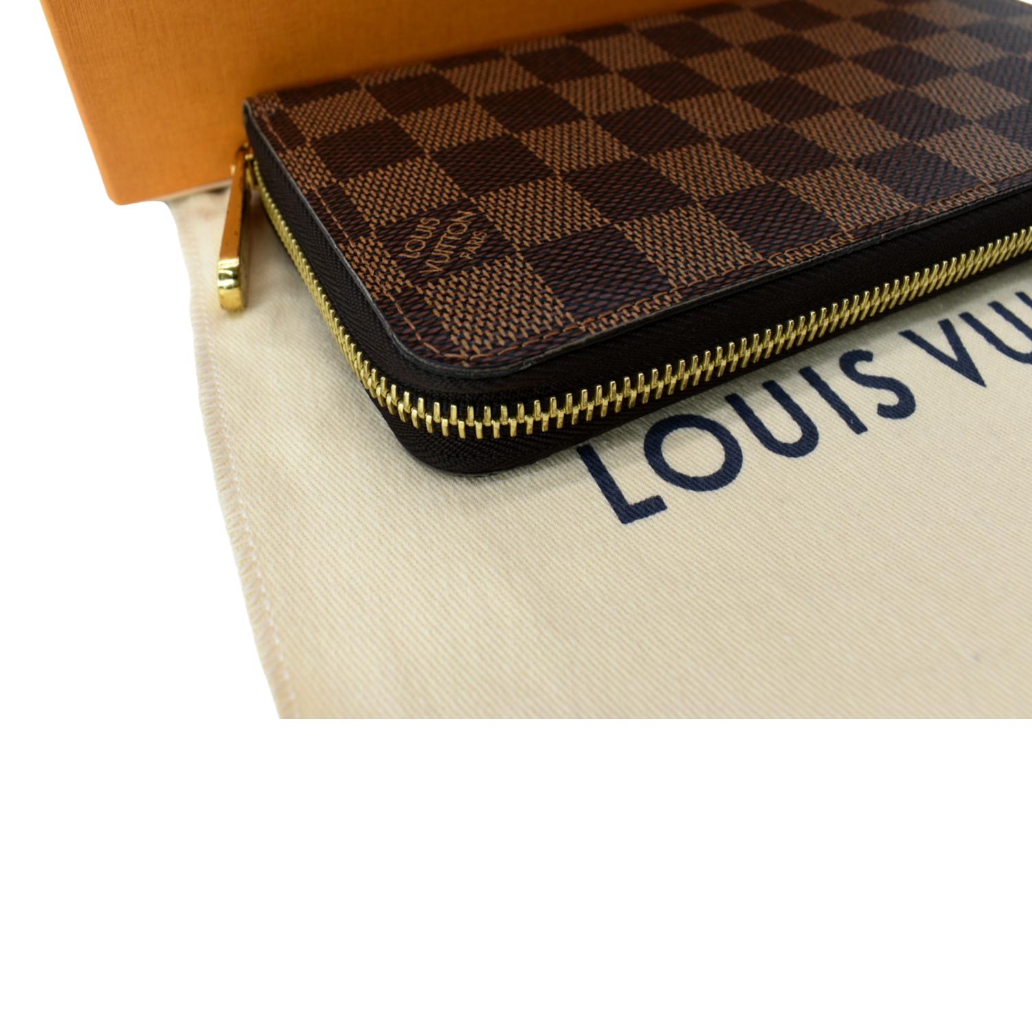 Louis Vuitton Damier Ebene Dark Brown Zippy Wallet - A World Of
