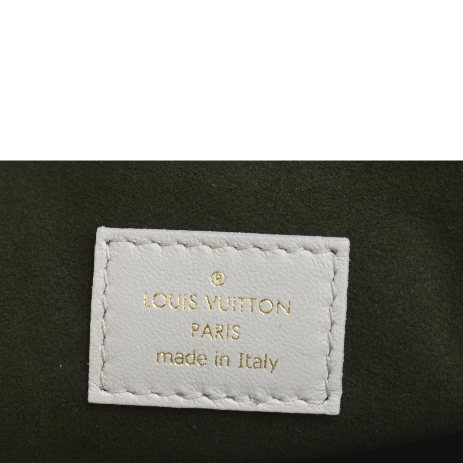 Louis Vuitton Lambskin Embossed Monogram LV Garden Coussin PM Cream