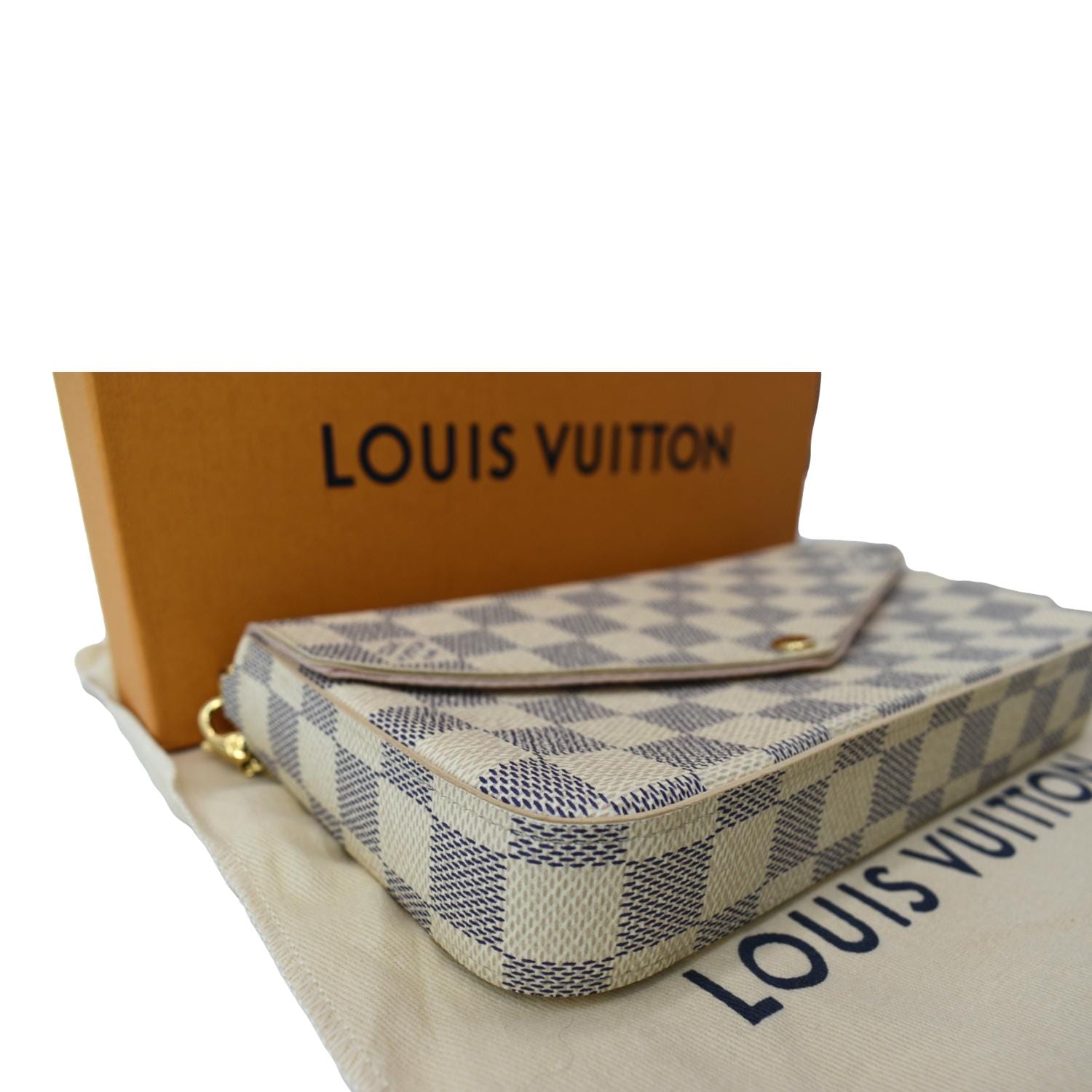 Louis Vuitton Damier Azur F√ licie Pochette, Grey