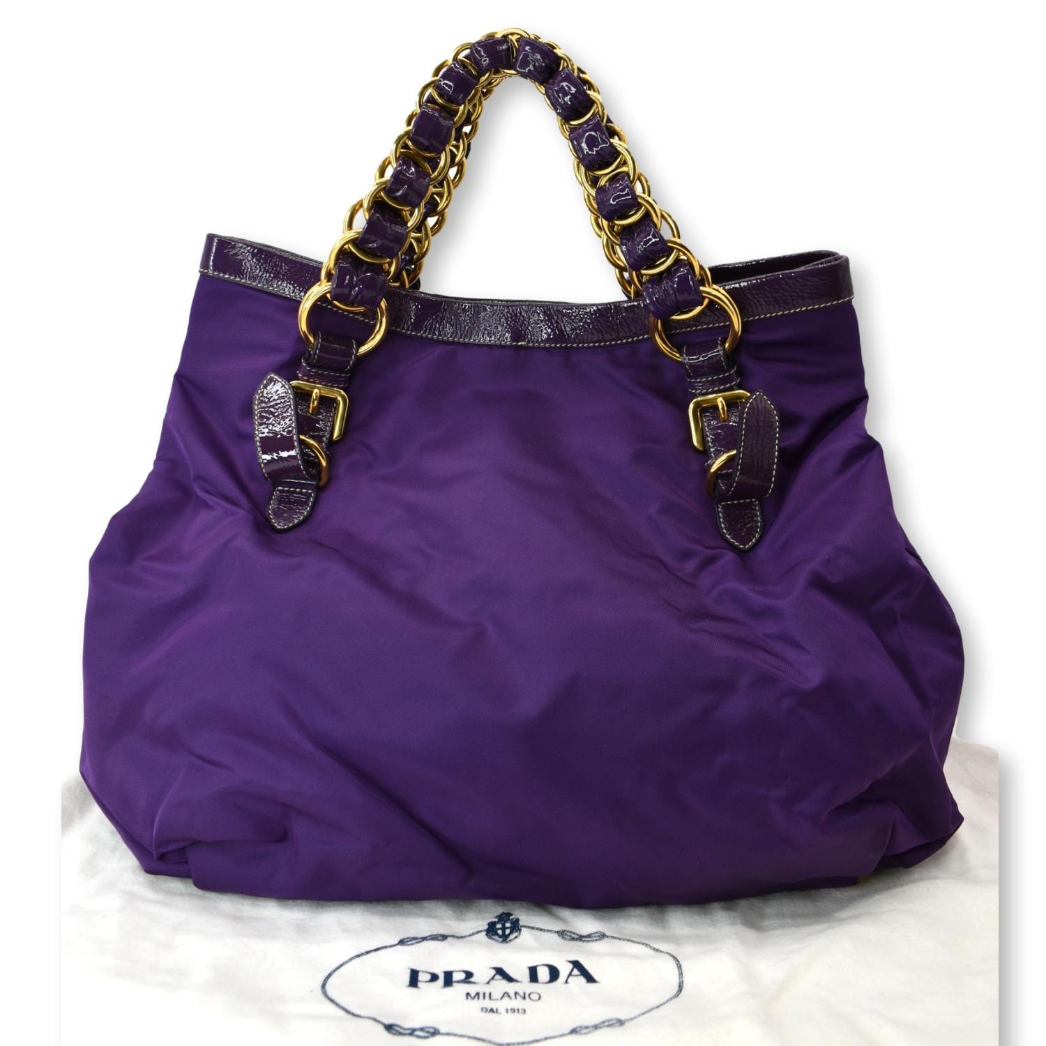 Tessuto bowling bag Prada Purple in Polyester - 16215681