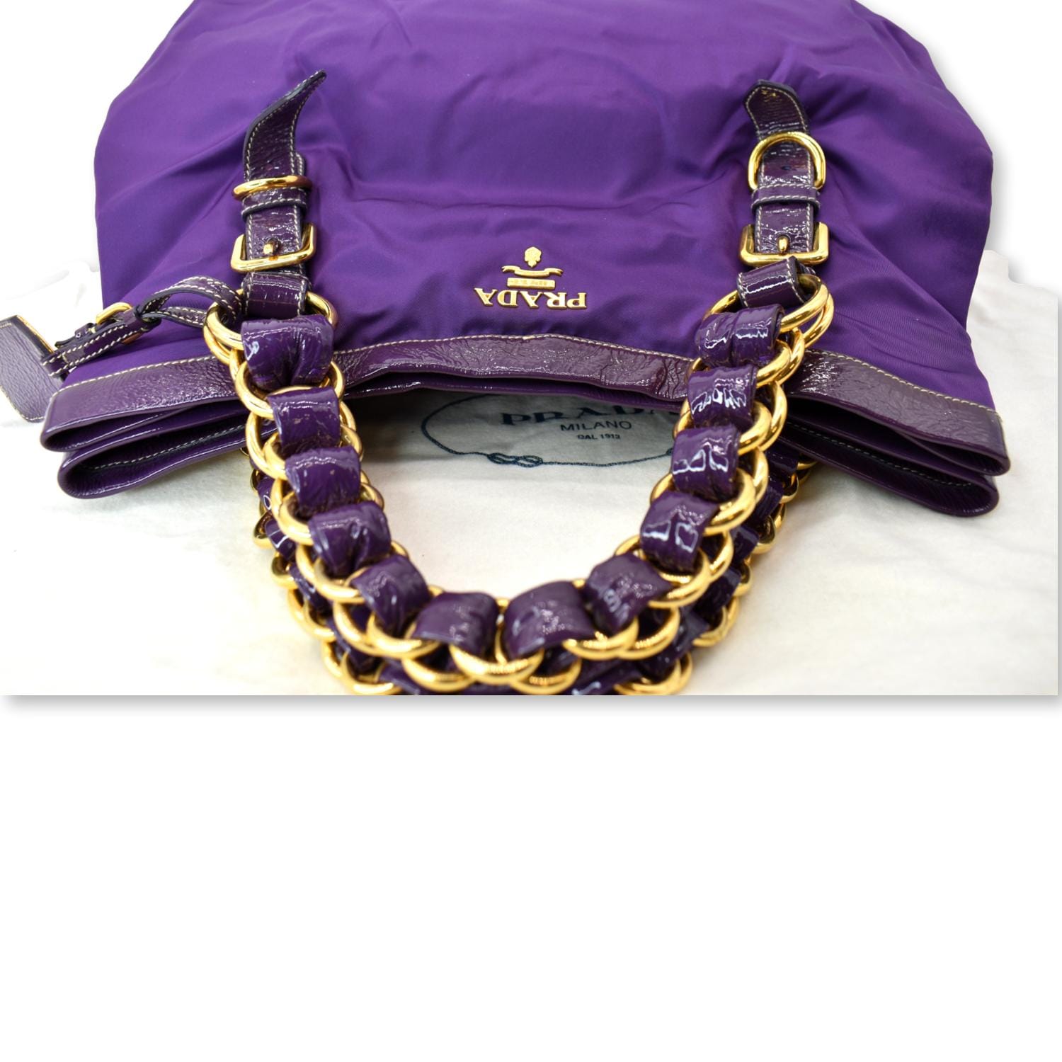Prada Baguette Silk Satin Lilac Purple Shoulder Bag