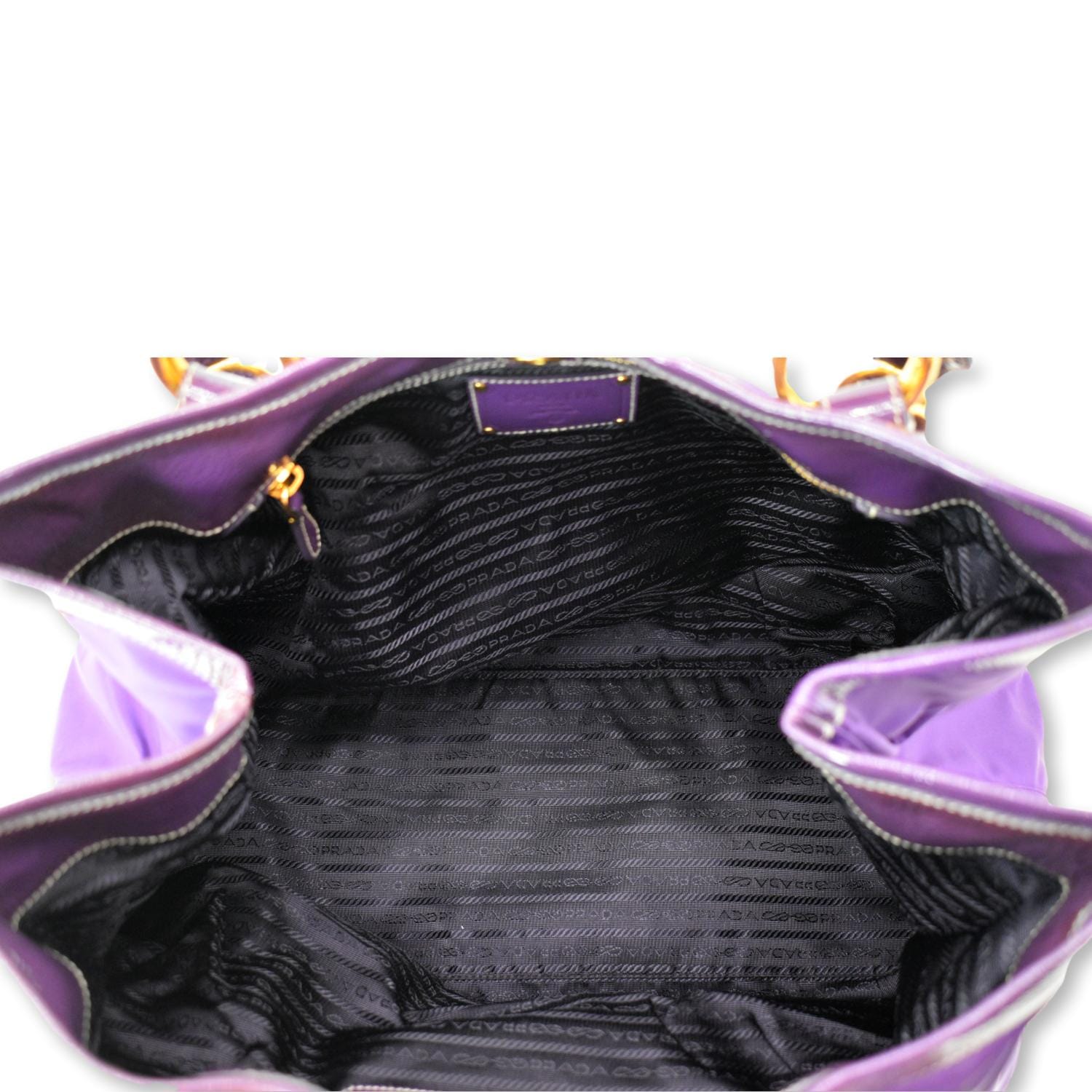 Prada Purple Saffiano Lux Leather Medium Tote
