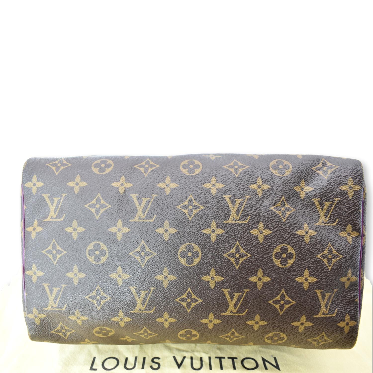 LOUIS VUITTON - LV - Speedy Totem 30 Brown Monogram - Violet Top Handle Bag  in 2023
