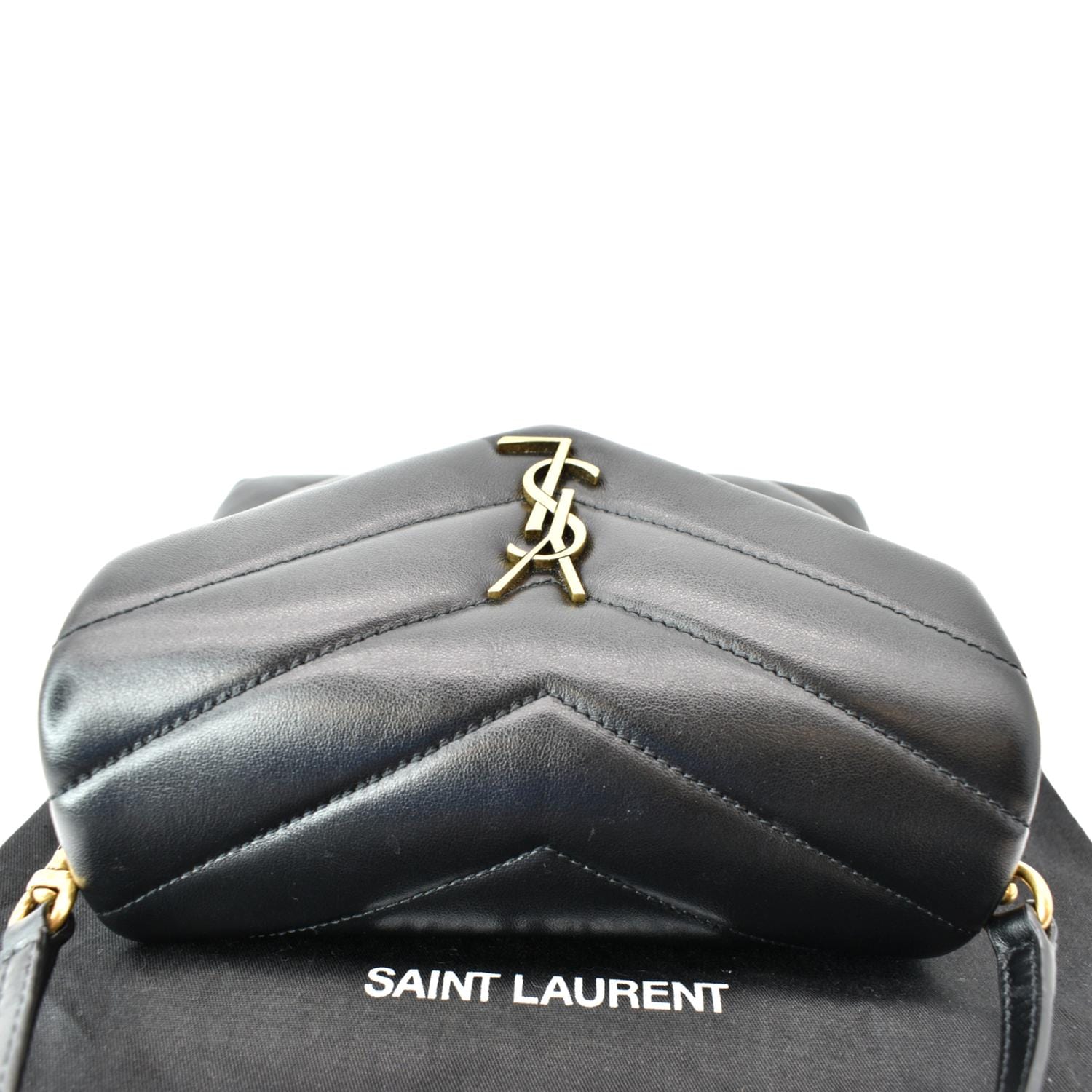 Saint Laurent Matelassé Loulou Toy Bag Black Leather ref.192979 - Joli  Closet