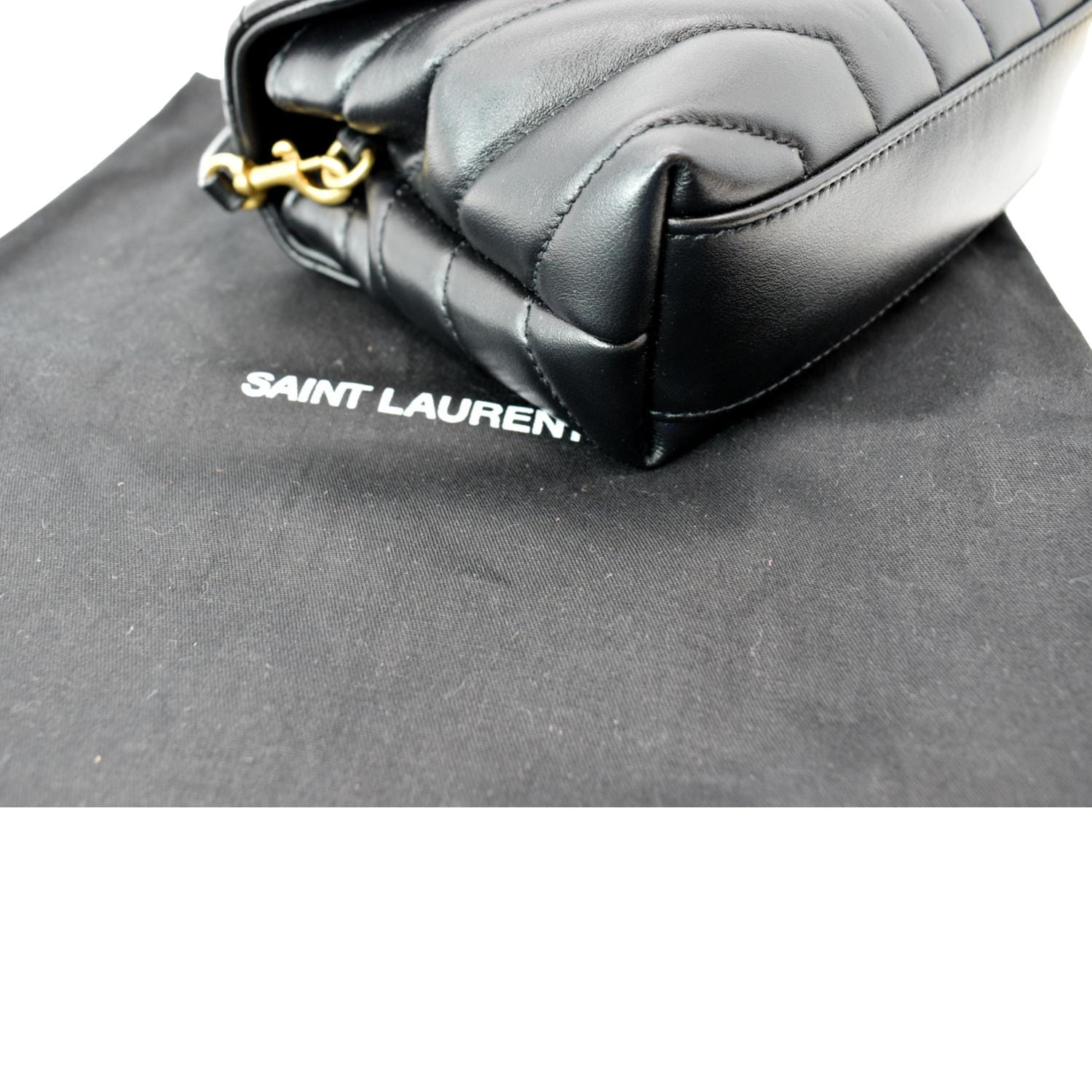 Loulou leather crossbody bag Saint Laurent Black in Leather - 36526973