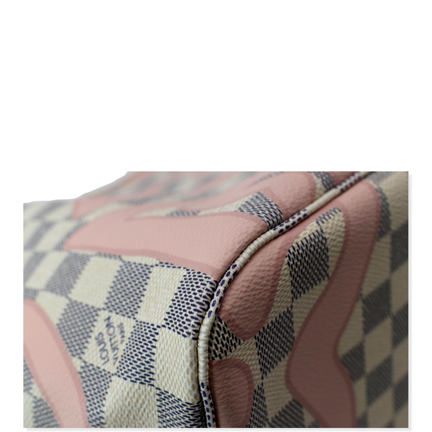 Louis Vuitton White Damier Azur Tahitienne Neverfull MM Multiple colors  Leather Cloth ref.936880 - Joli Closet