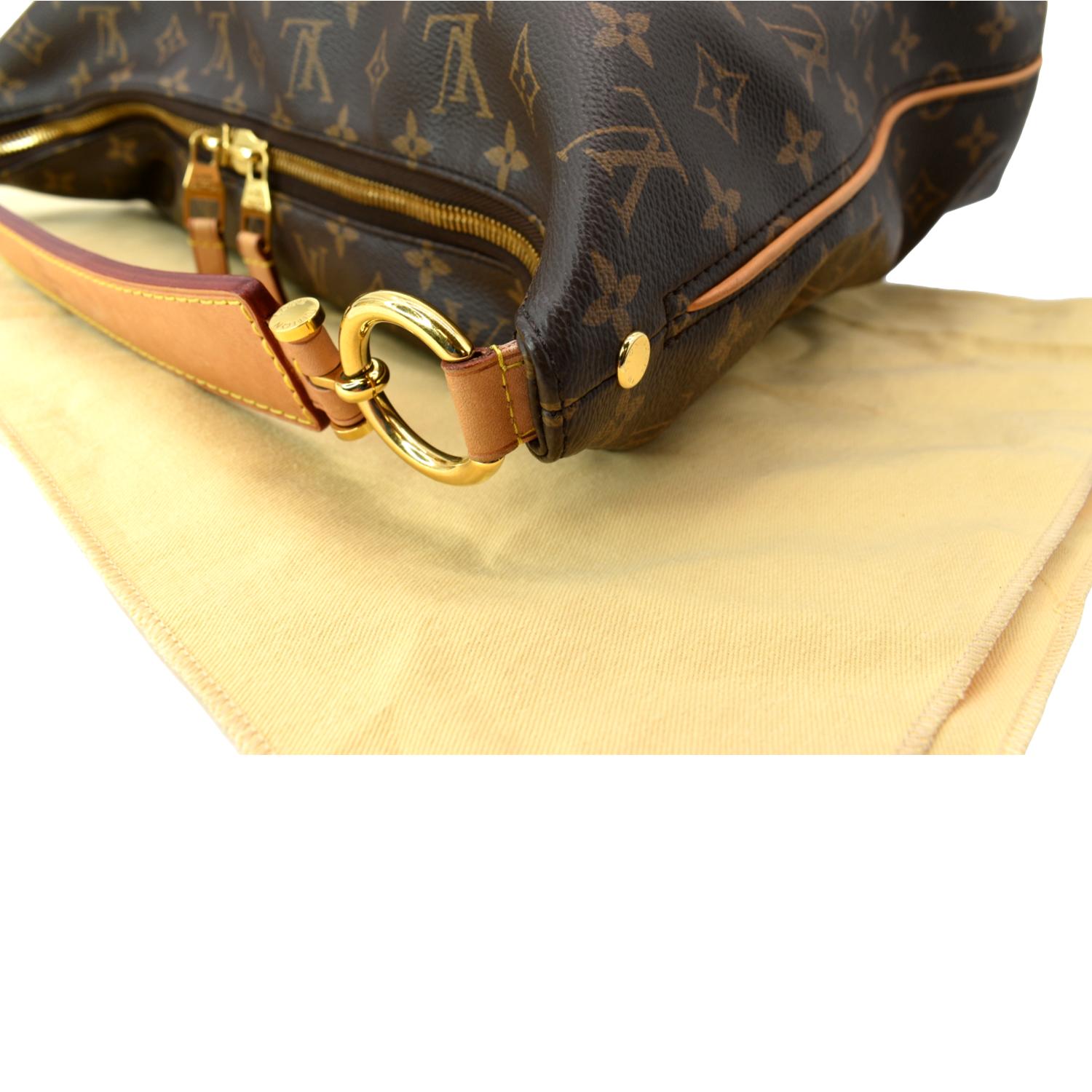 Louis Vuitton Brown Monogram Coated Canvas and Vachetta Leather Sully MM  For Sale at 1stDibs