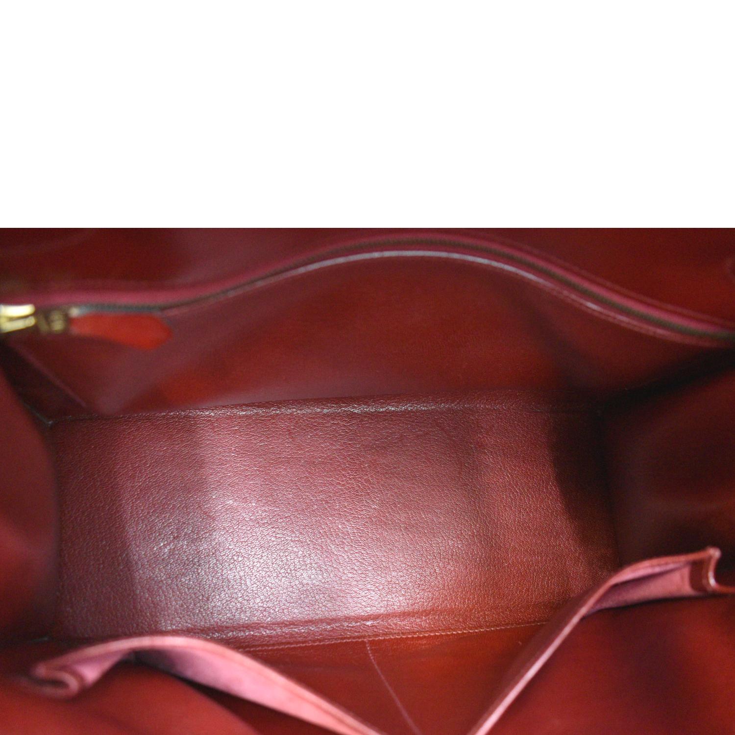 HERMES Kelly 32 vintage Hand Bag Rouge Ash Red Leather □R Rare
