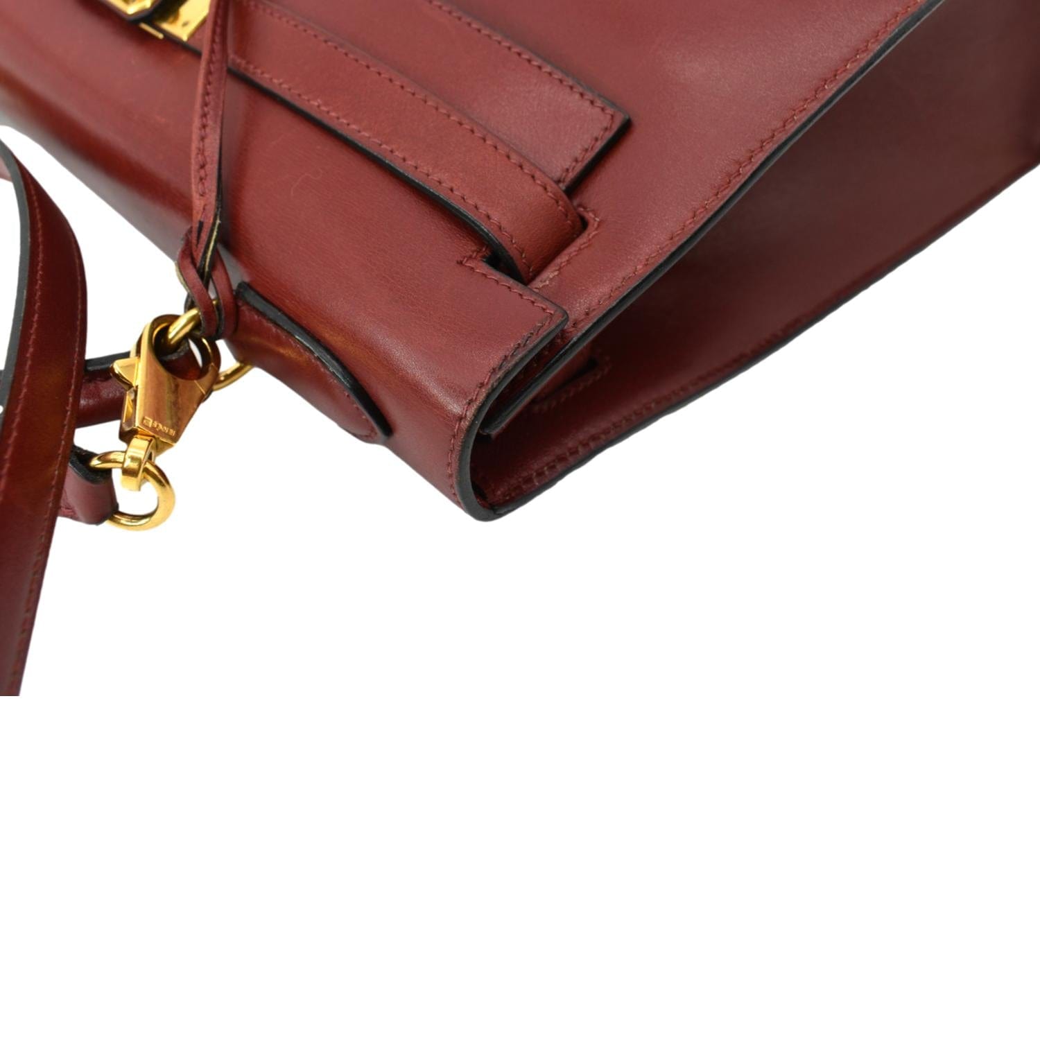 Hermès Vintage Mini Kelly Sellier Bag Red Box Leather Ghw 20 cm at 1stDibs