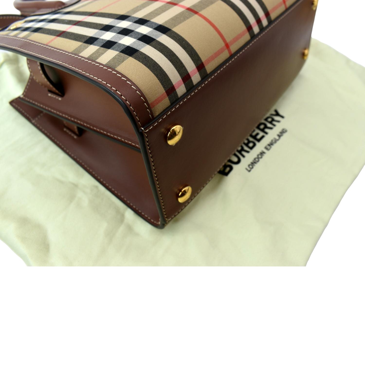 Burberry Vintage Women's Beige Brown House Check Canvas