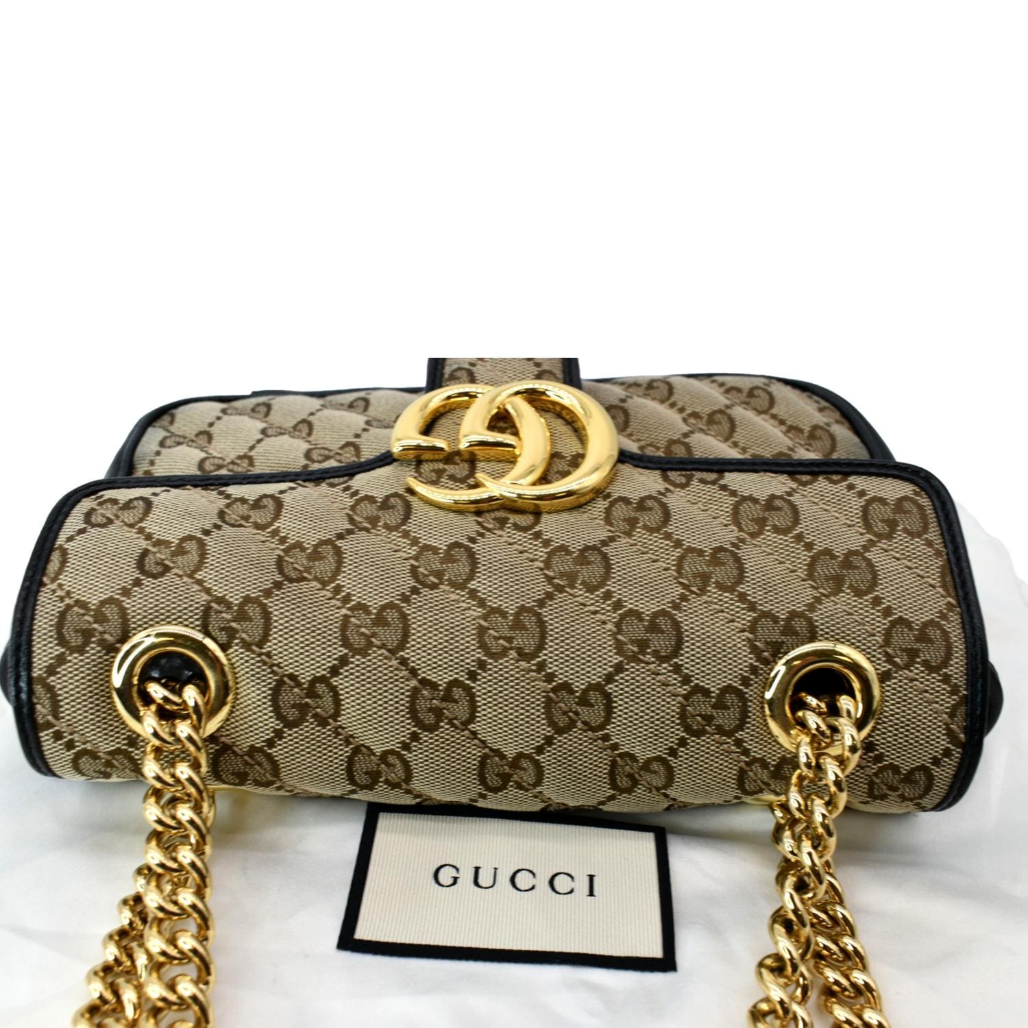 Gucci Marmont Beige Printed Canvas Red Leather Trim Shoulder Bag 44349 –  Queen Bee of Beverly Hills