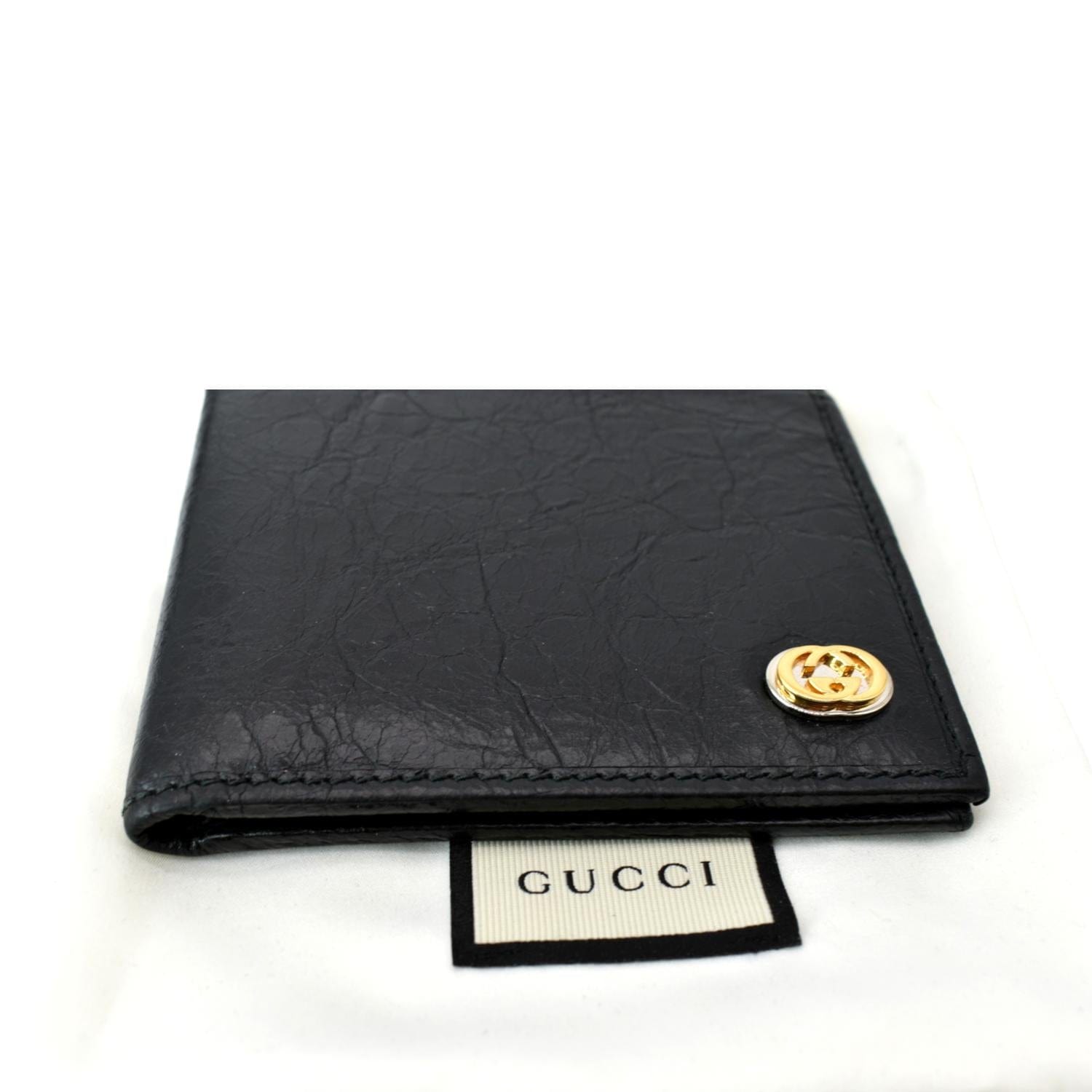  Distinctive Goods DG Monogram Black Full-Grain Leather Checkbook  Wallet Bifold - Slick Leather Wallet Idea for Travel and Keeping Organized  on The Go : Office Products