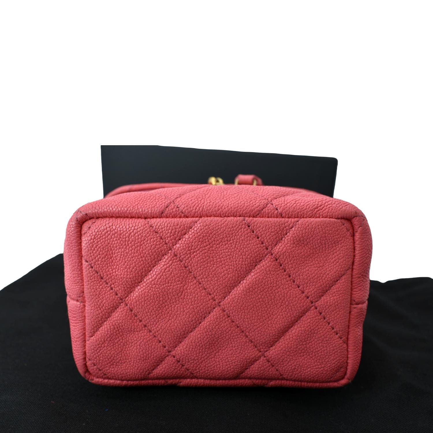 Chanel Vanity Bag Crossbody 23SS Pink Lambskin Shoulder Purse Case Auth New