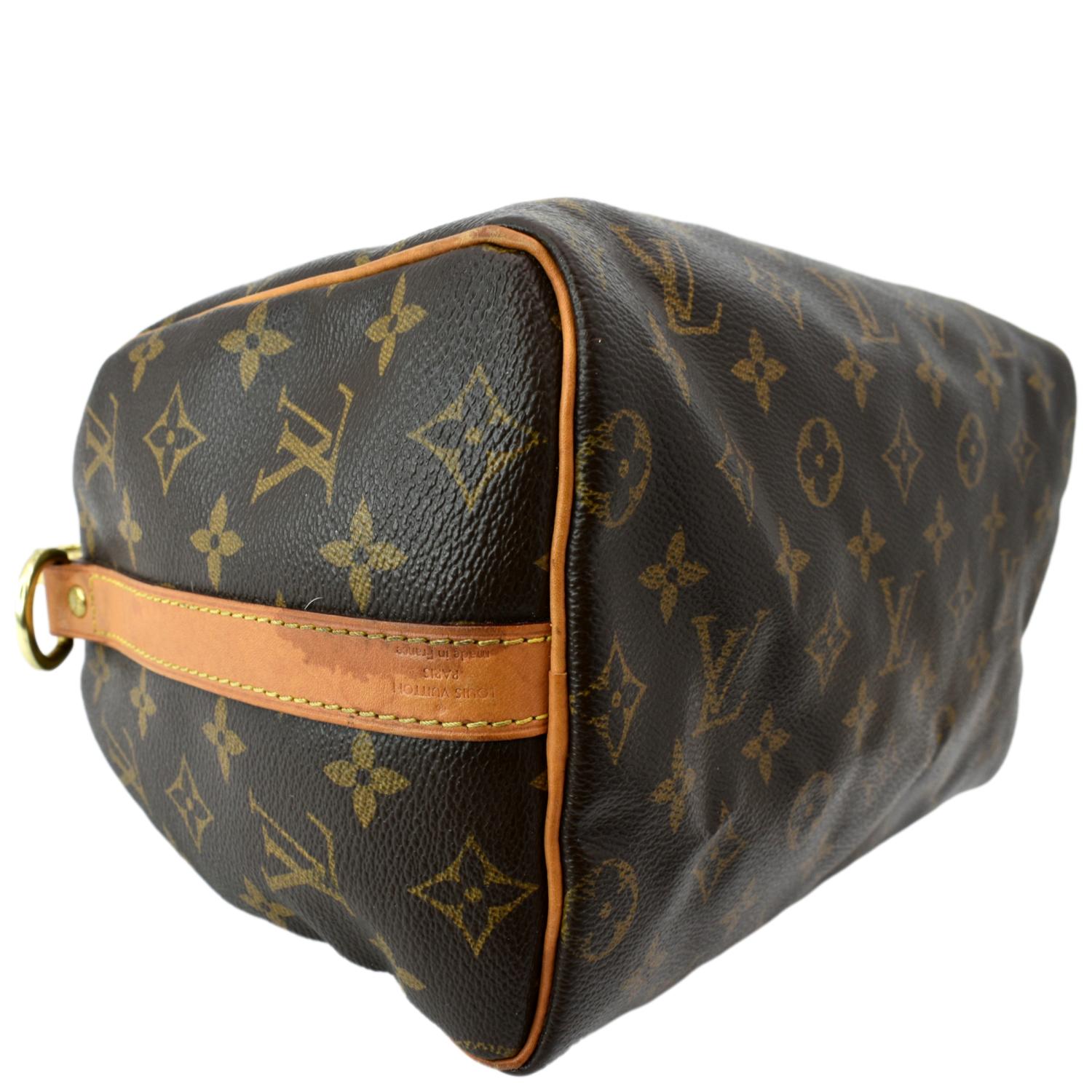 Speedy leather handbag Louis Vuitton Brown in Leather - 35295877