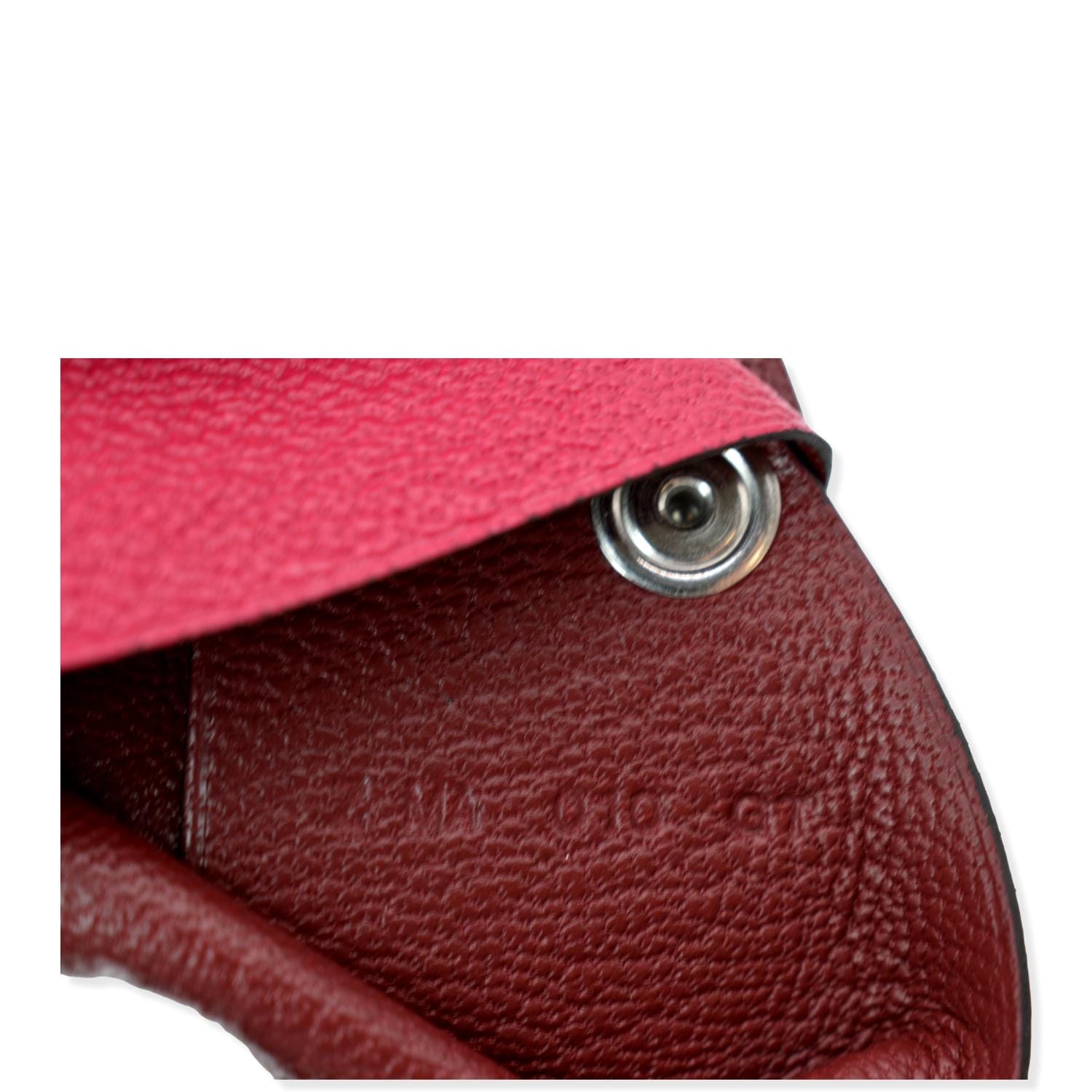 Hermes Calvi Epsom Leather Card Holder Rose Purple Silver Z(2021)