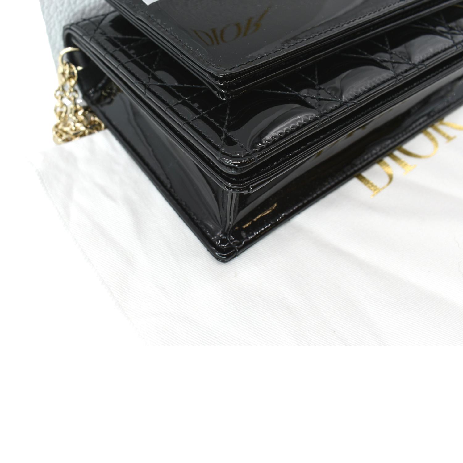 Christian Dior CD Diamond Genuine Leather Pouch For Sale at 1stDibs