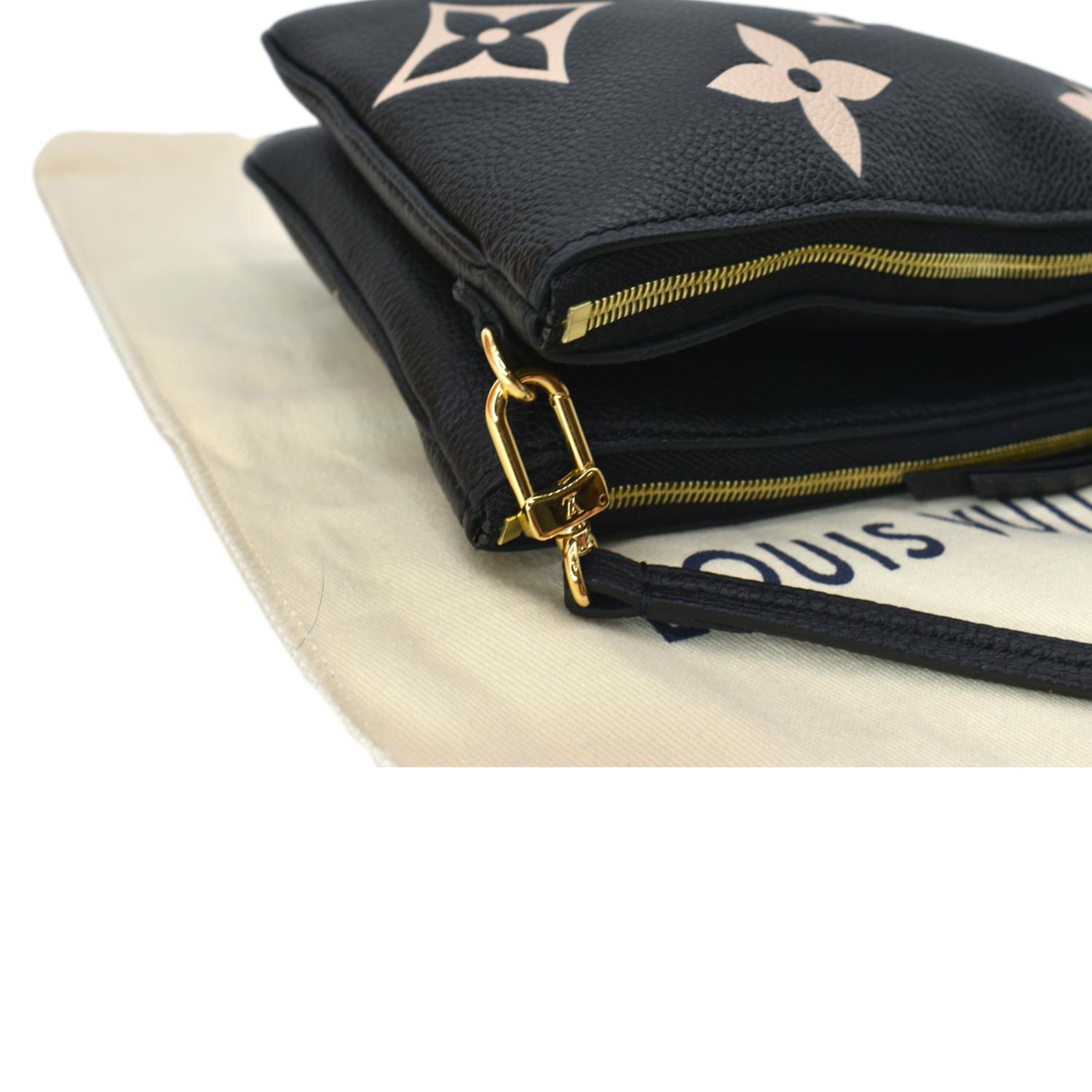 I bought my 1st Louis Vuitton! A double zip pochette in monogram empreinte  leather 😍 : r/Louisvuitton